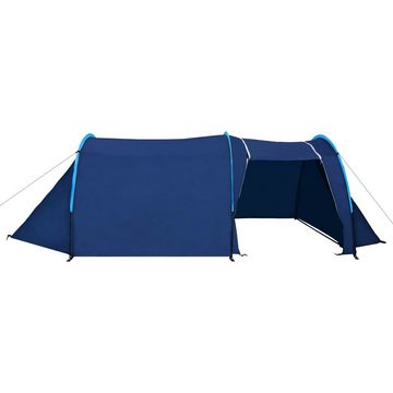 vidaXL Vorzelt Campingzelt 4 Personen Marineblau / Hellblau, (4 tlg)