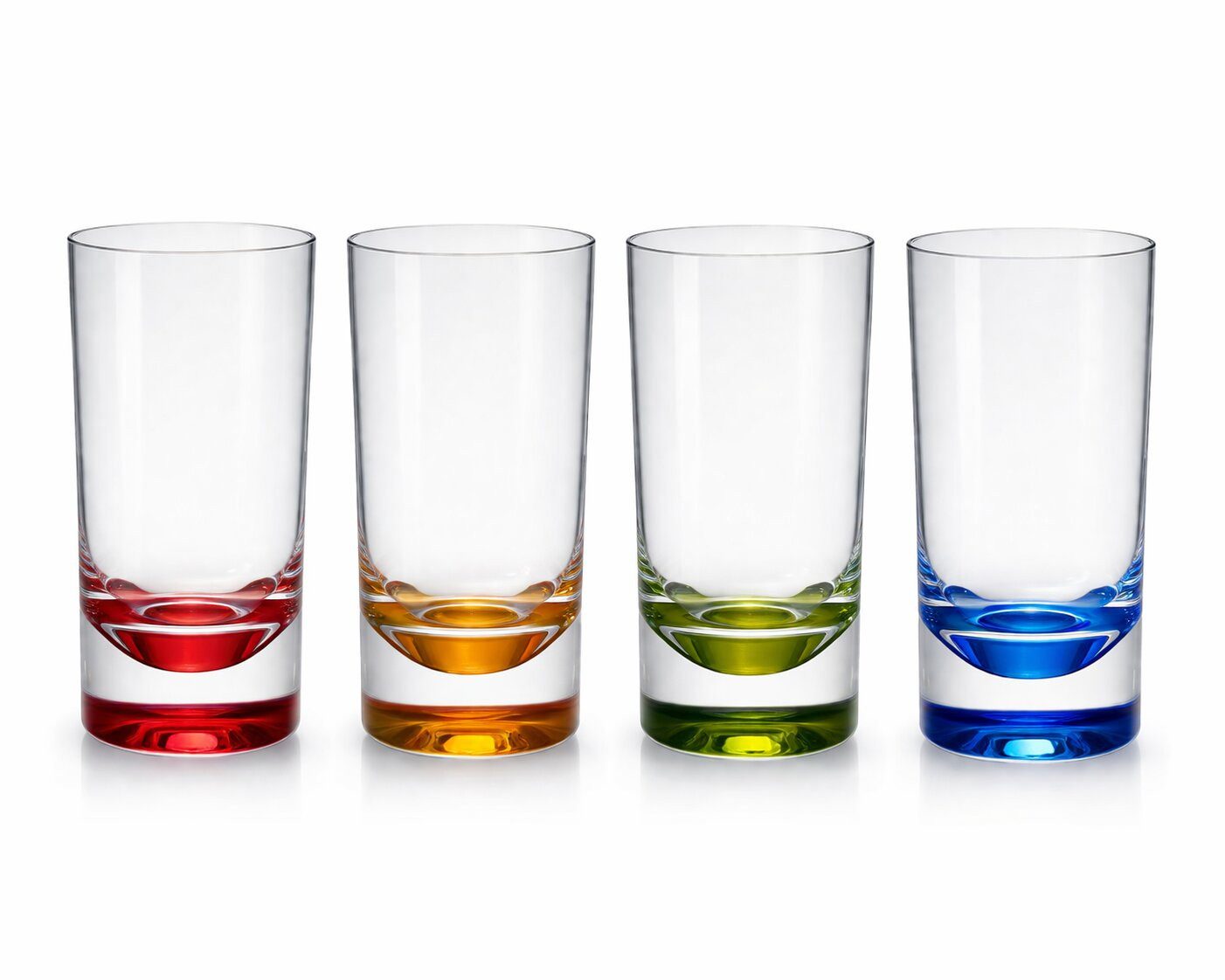 Mach1 Gläser-Set Acrylgläser 4er Set robuste Trinkgläser 290ml für Garten, Camping