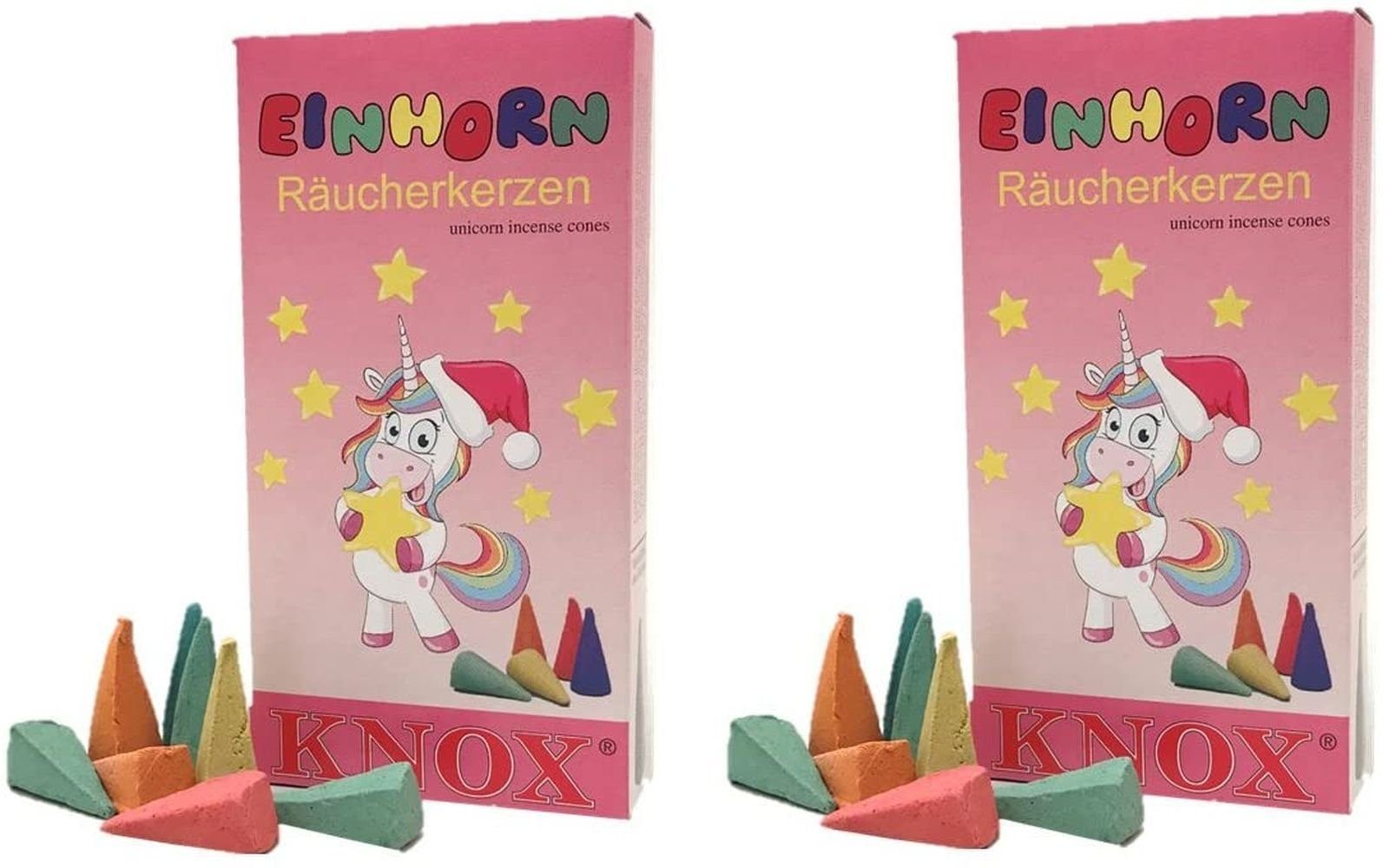 KNOX Räuchermännchen 2 Päckchen Räucherkerzen- Einhorn - 24er Packung | Räuchermännchen