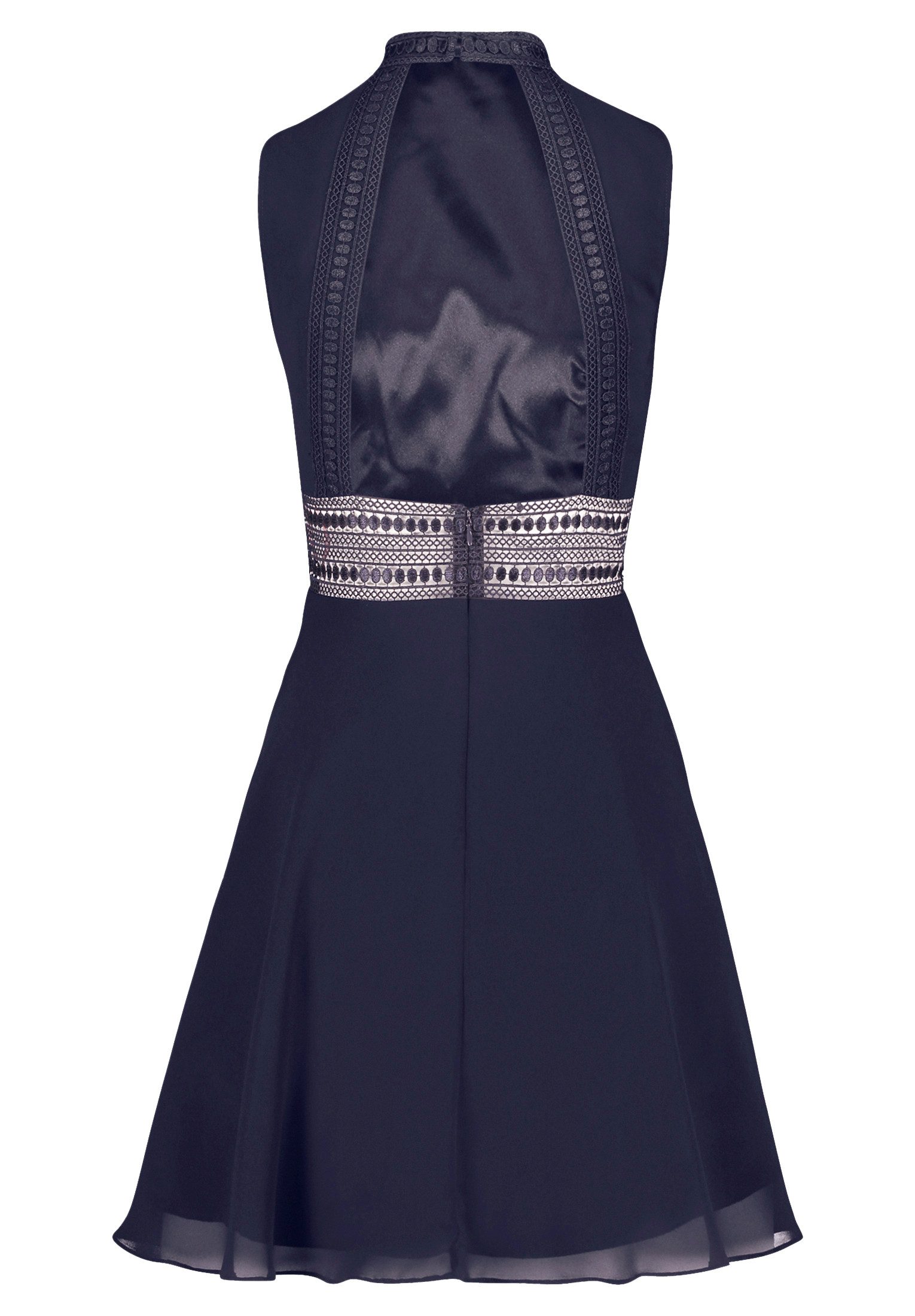 Vera Mont Cocktailkleid Damen mit Spitzeneinsatz Aufgesteppte Bänder