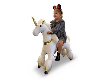 TPFLiving Reittier Einhorn Paula - Größe S - Farbe: weiß, Schaukeltier für Kinder ab 3 bis 6 Jahren - Sitzhöhe: 53 cm