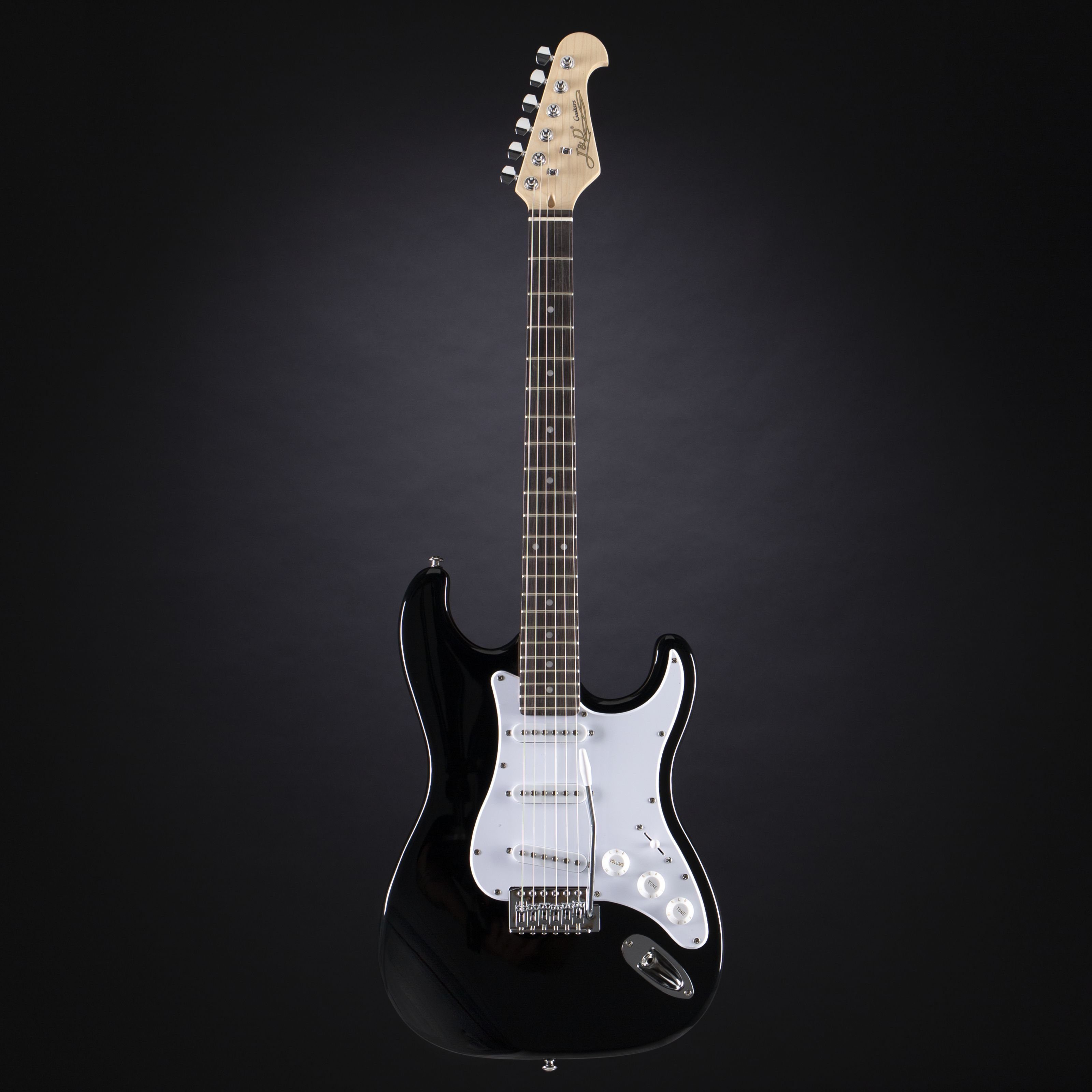 J & D E-Gitarre, ST Rock Guitar Einsteiger Set mit schwarzer ST-Stil E-Gitarre Verstärker Stimmgerät Gigbag Kabel Gurt Plektren Saiten, E-Gitarren, E-Gitarren-Sets, Rock Guitar Einsteiger Set, ST-Stil E-Gitarre, E-Gitarren Set
