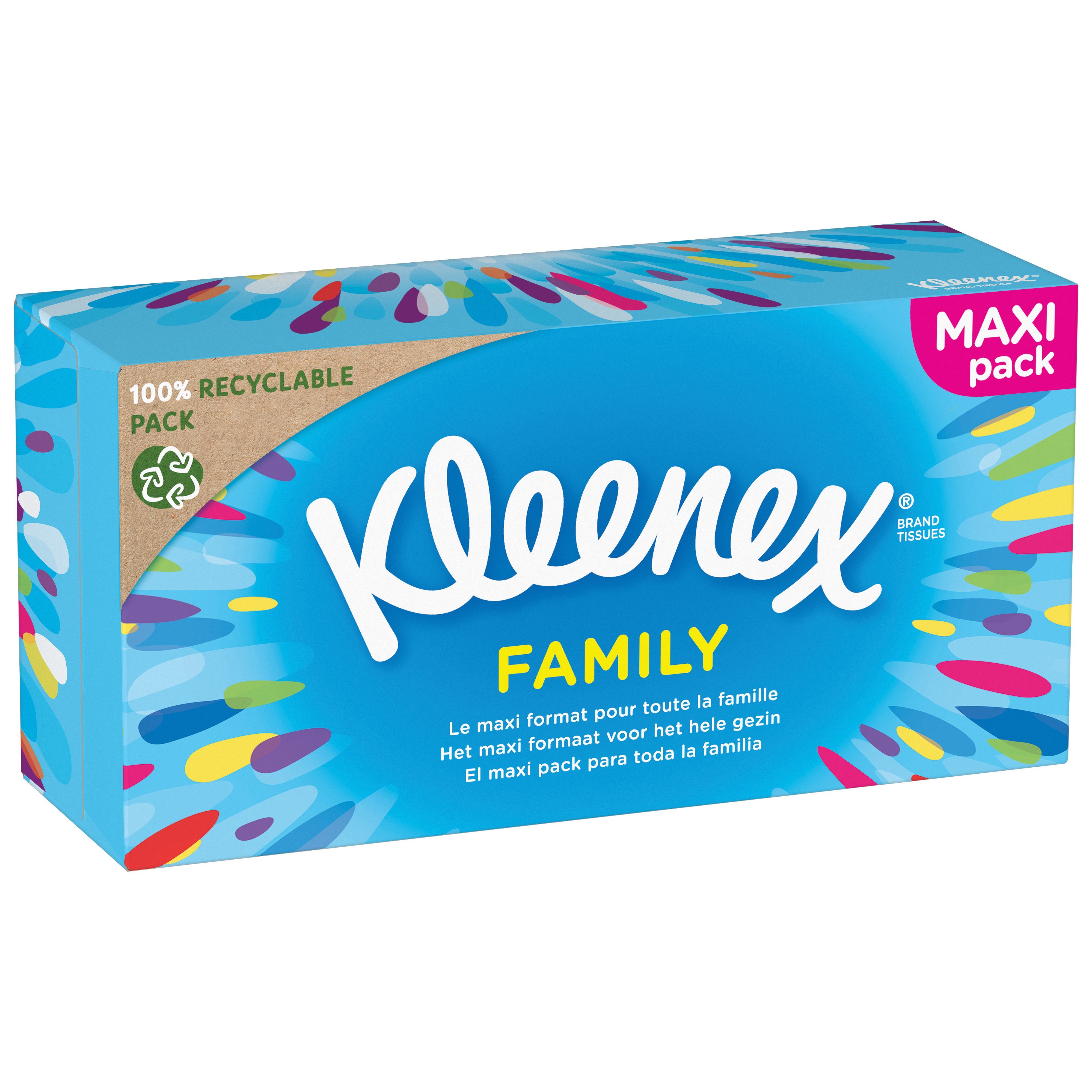 KLEENEX Kosmetiktücher Original Kosmetiktücher-Box 2-lagig 15x 128 Tücher Großpackung (Vorratspackung 15 x 128 Tücher), Allzwecktücher, Taschentücher, Taschentuchbox