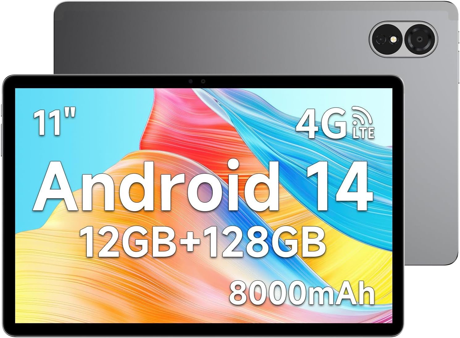 ALLDOCUBE 512 GB TF-Erweiterungsspeicher Tablet (11", 128 GB, Android 14, 2,4G+5G, Tablet mit Octa-core, 5MP+13MP, Widevine L1,8000mAh,4G LTE 5G Wifi/GPS)