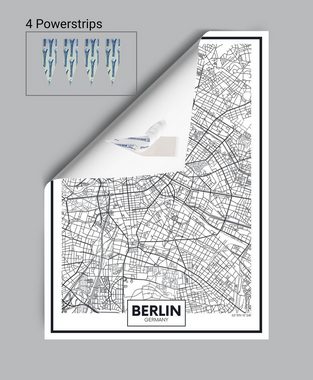 wandmotiv24 Poster Weltkarte M0137, Stadtkarten (1 St), Wandbild, Wanddeko, Poster in versch. Größen