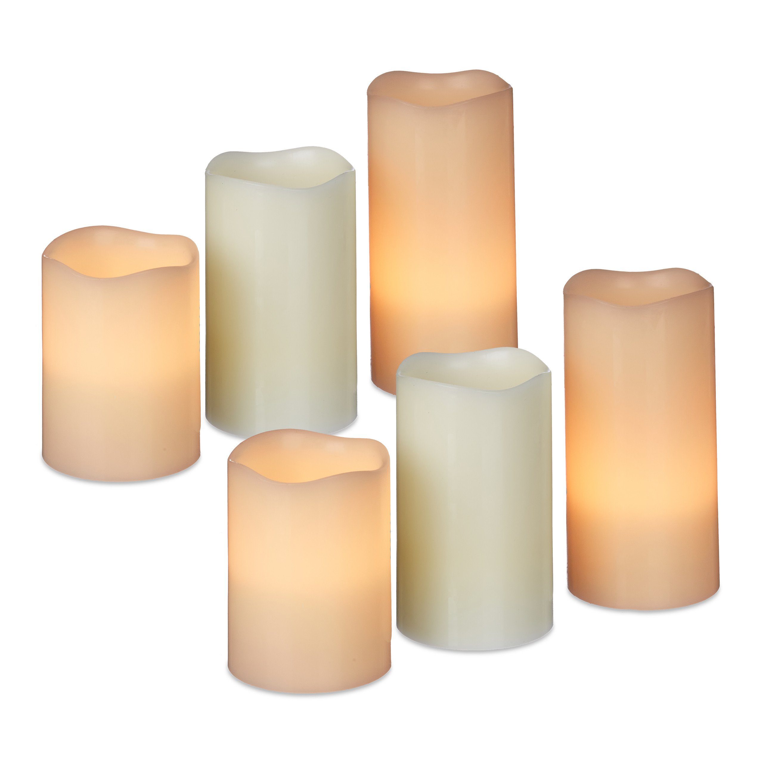 LED-Kerze 6 x LED Kerzen Echtwachs