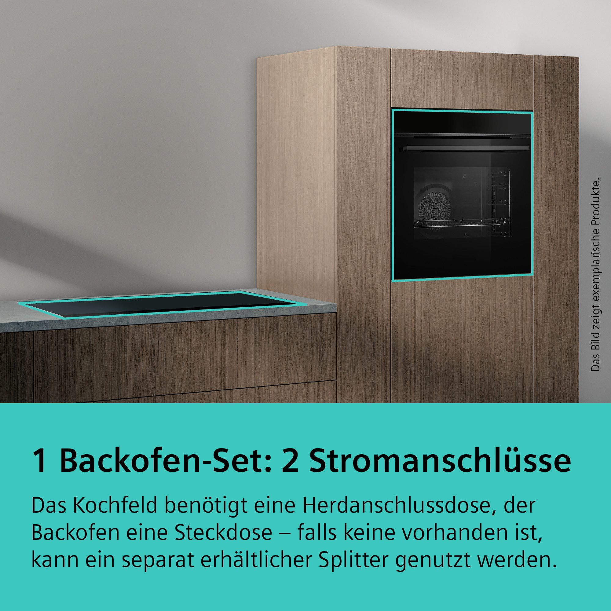 SIEMENS Backofen-Set EQ112EA01Z, mit Teleskopauszug nachrüstbar