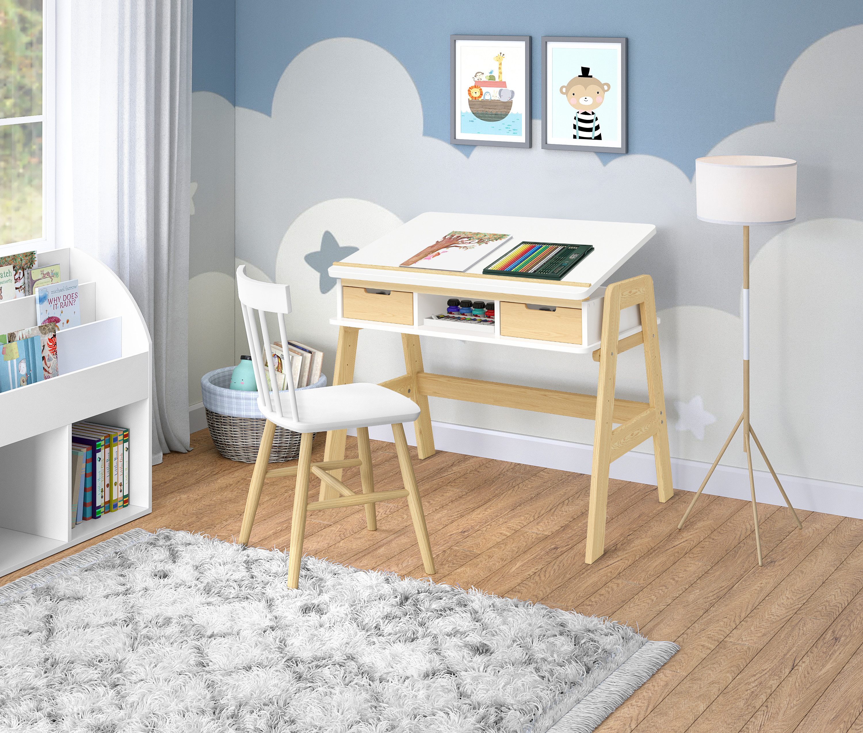 Bellabino Kinderschreibtisch Campo (1 Ablagefach und günstig online kaufen
