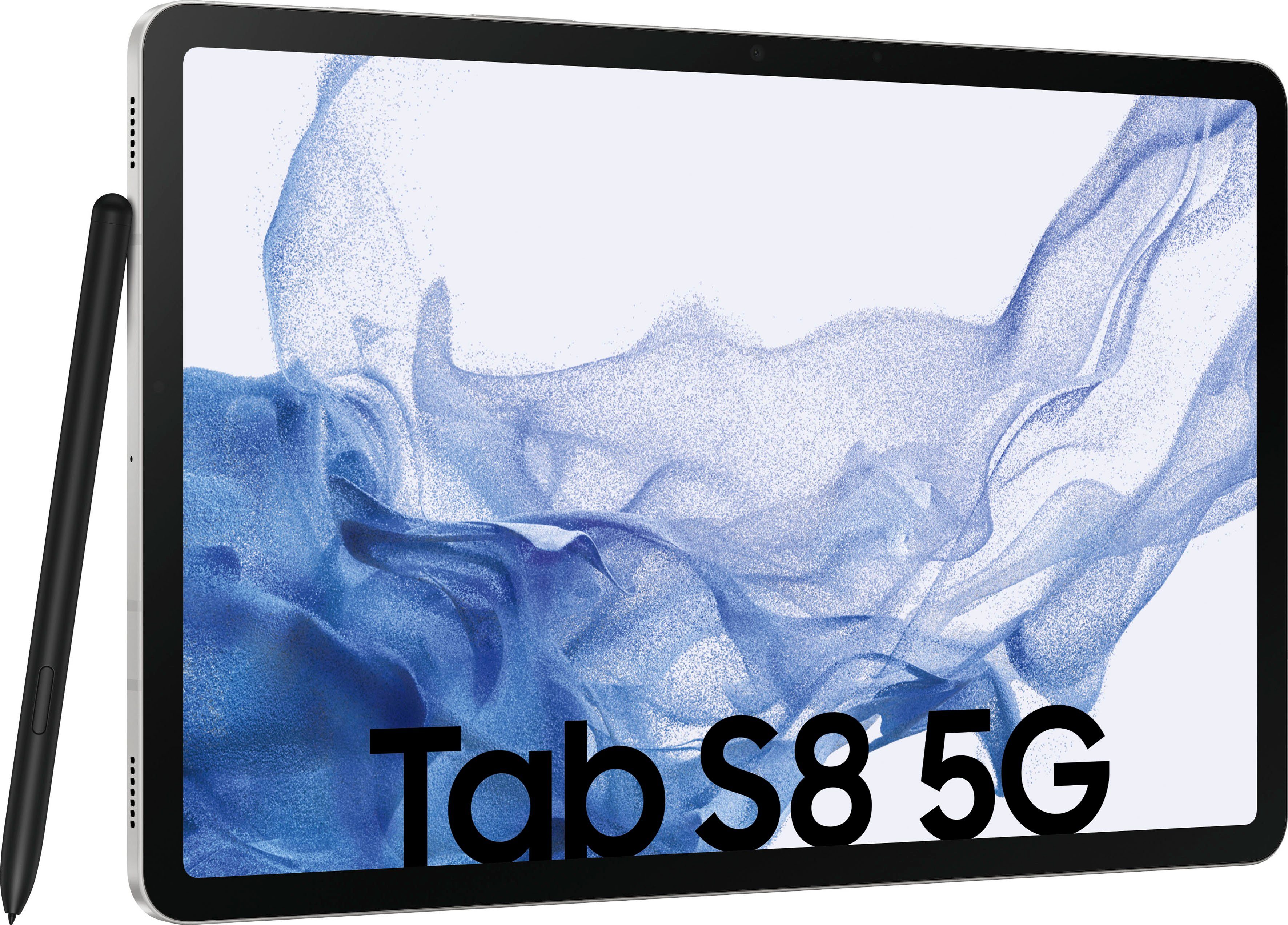 Tablet Samsung 5G) 128 GB, (11", Android, 5G Galaxy S8 Silber Tab