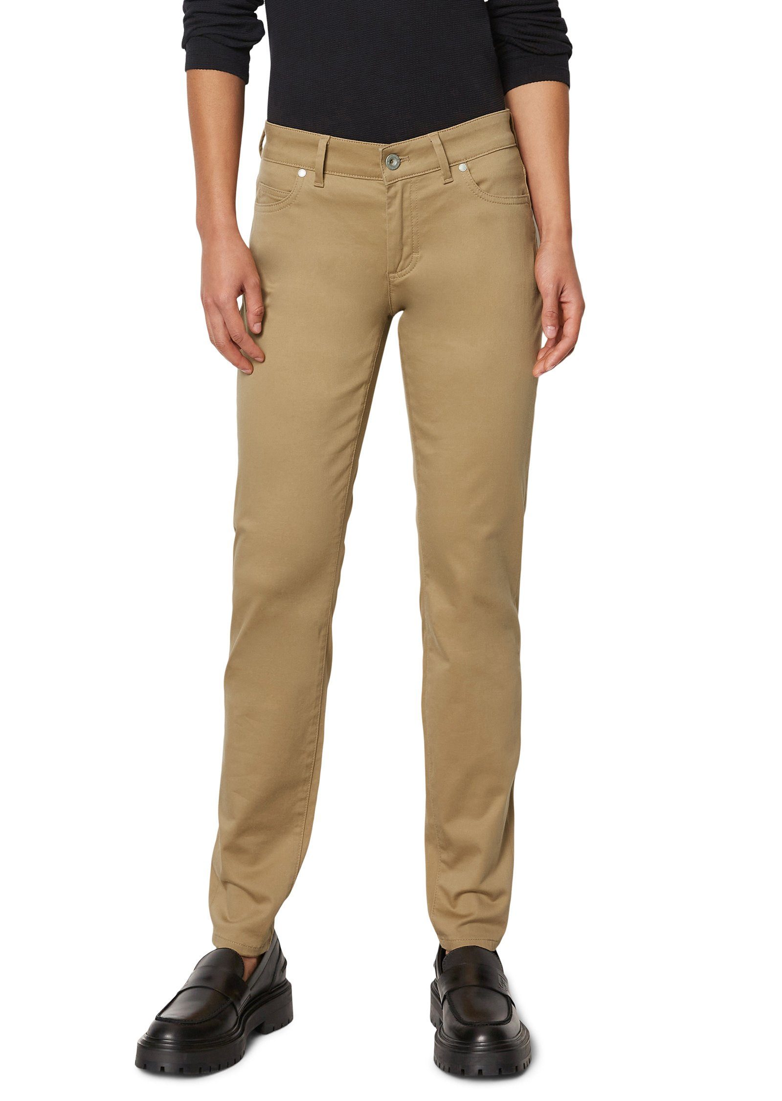 Satin-Stretch 5-Pocket-Hose O'Polo beige Marc aus