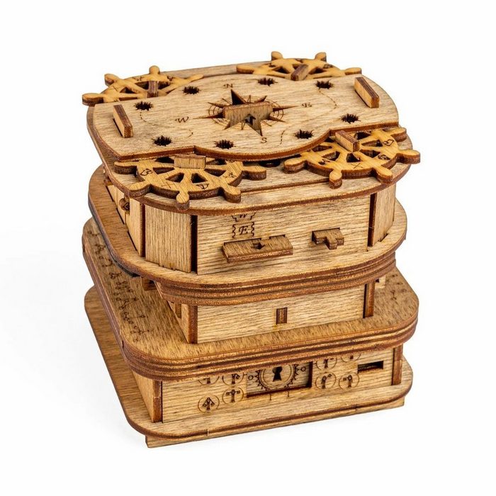 iDventure 3D-Puzzle Escape Room Spiel "Davy Jones" einzigartiges Knobelspiel Rätselbox 72 Puzzleteile Made in Europe FSC - schützt den Wald®