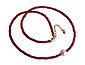 Gemshine Perlenkette »Rubine mit weißer Zuchtperle«, Made in Germany, Bild 1
