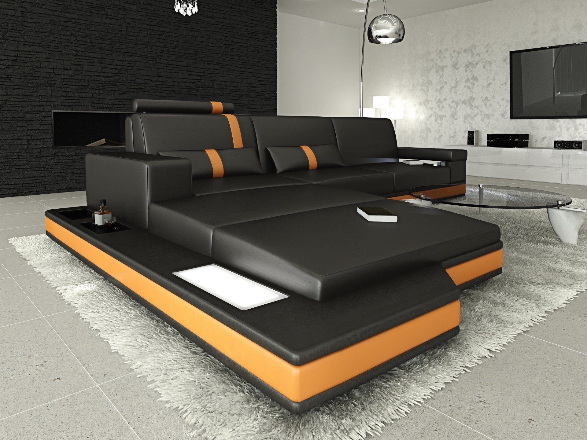 Sofa Dreams Ecksofa Ledercouch Leder Sofa günstig online kaufen