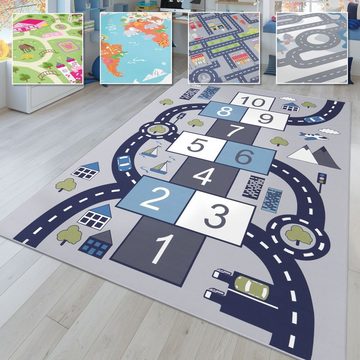 Kinderteppich Kinderzimmerteppich Spielteppich Teppich Junge Mädchen Kinderteppich, TT Home, Läufer, Höhe: 4 mm