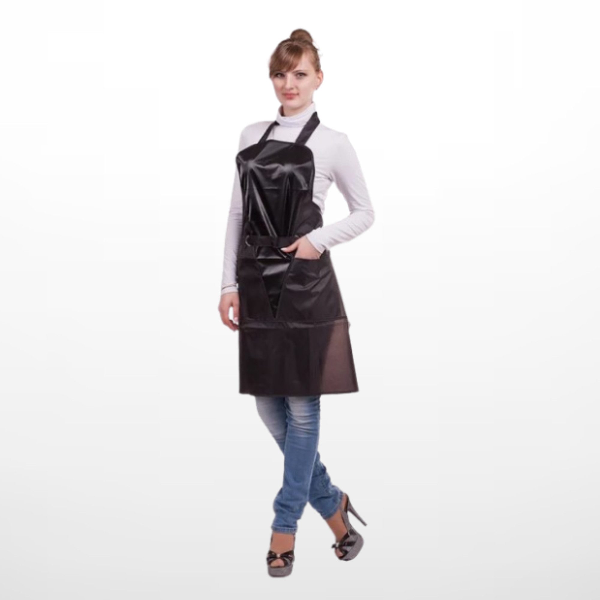 STM Company Kittelschürze Klassische Schürze für Friseure & Gastronomie, Universelle Berufsschürze