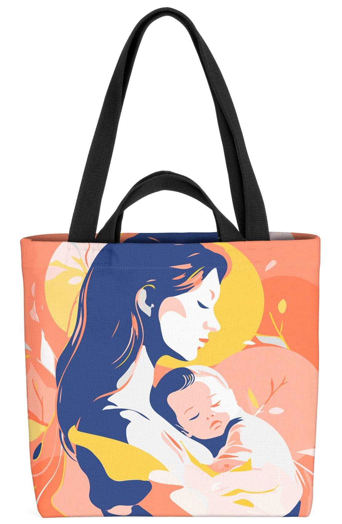 VOID Henkeltasche (1-tlg), Mutter Liebe Kind Geburt Geschenk mütter baby liebe windstille peace