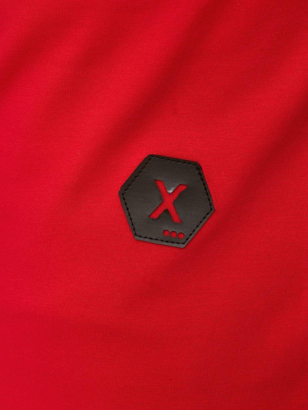 T-Shirt OneRedox Polo Casual Tee, 1309C Kurzarmshirt Fitness Freizeit (Shirt Rot 1-tlg)