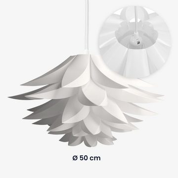 kwmobile Lampenschirm DIY Puzzle Lampe Lotus Design für Decken- und Stehleuchte
