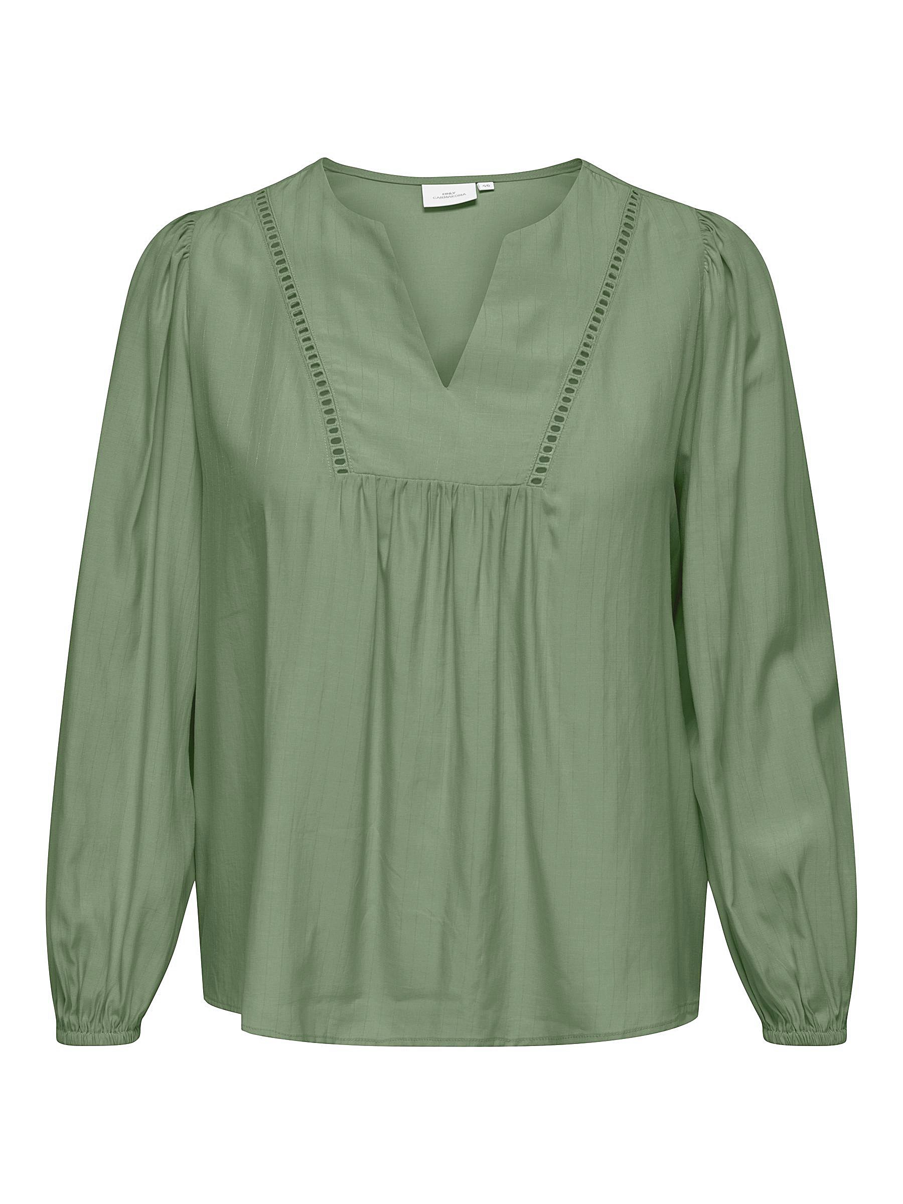 ONLY CARMAKOMA Blusenshirt Plus Size V-Ausschnitt günstig online kaufen