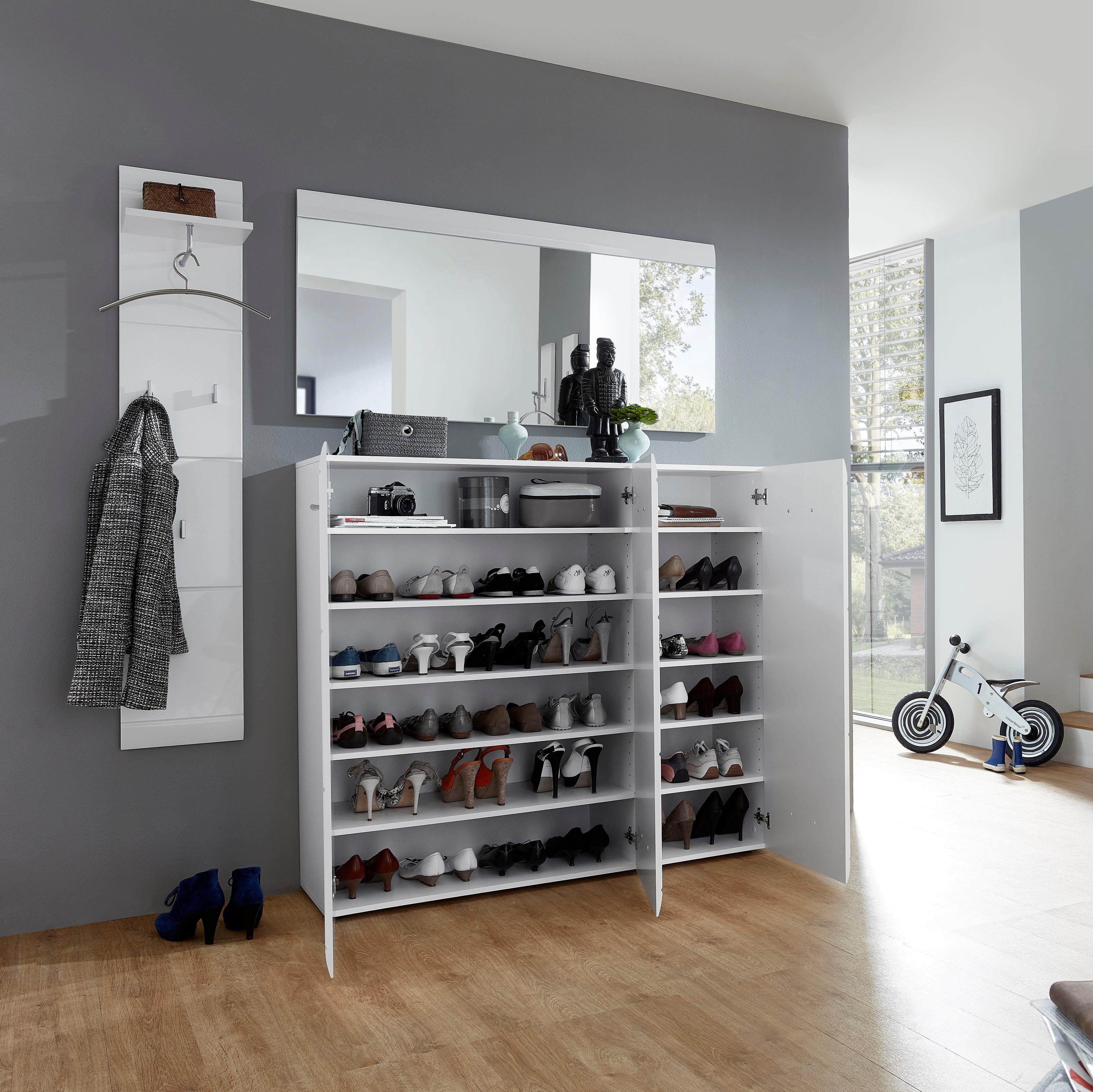 GERMANIA Schuhschrank Adana verstellb. Böden, Hochgl.-Fronten, B: 90 oder 134 cm, Made in Germany – Bild 4 von 5