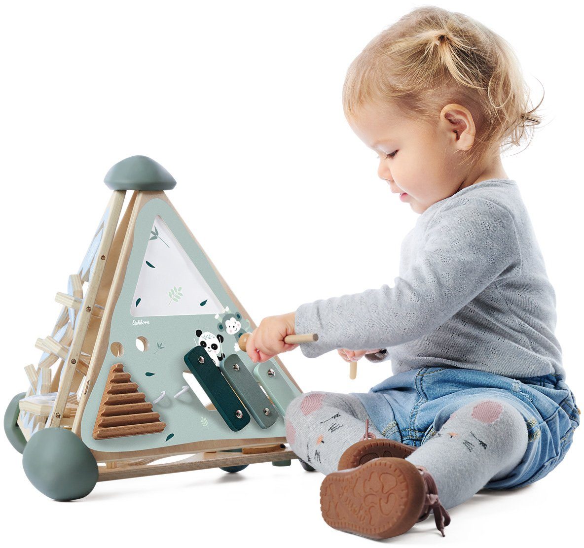 Eichhorn Lernspielzeug Holzspielzeug, Spielcenter Pyramide