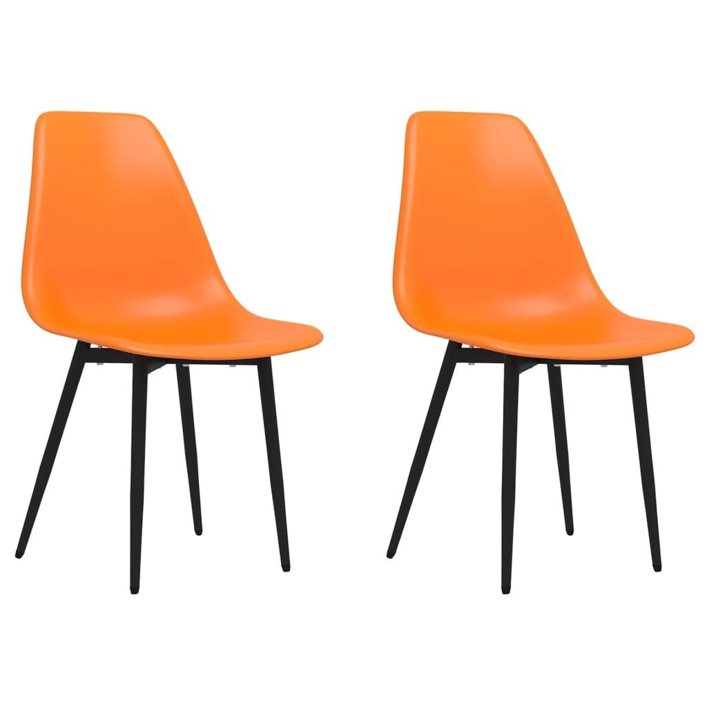 vidaXL Esszimmerstuhl Esszimmerstühle 2 Stk. Orange günstig online kaufen