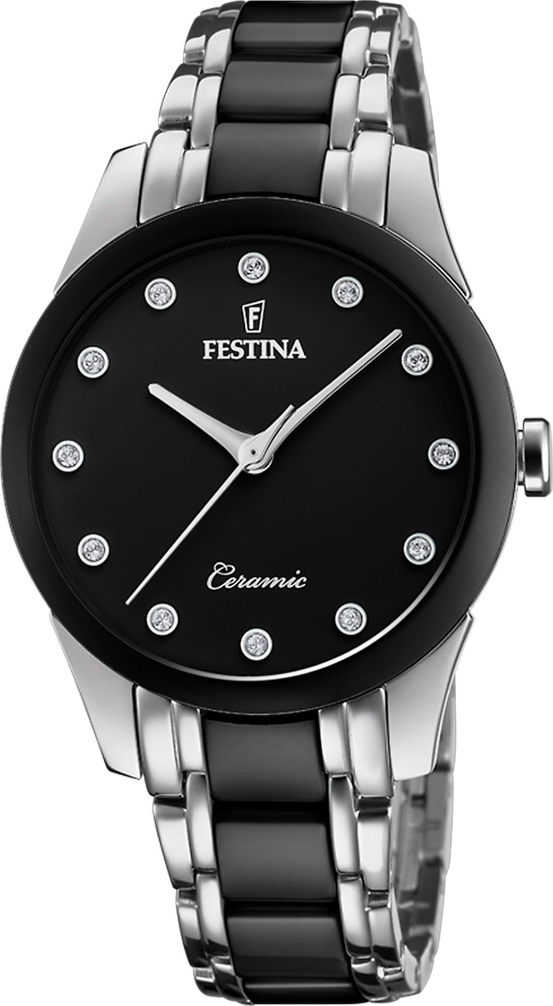 Quarzuhr Festina Damen Uhr F20499/3 Edelstahlband