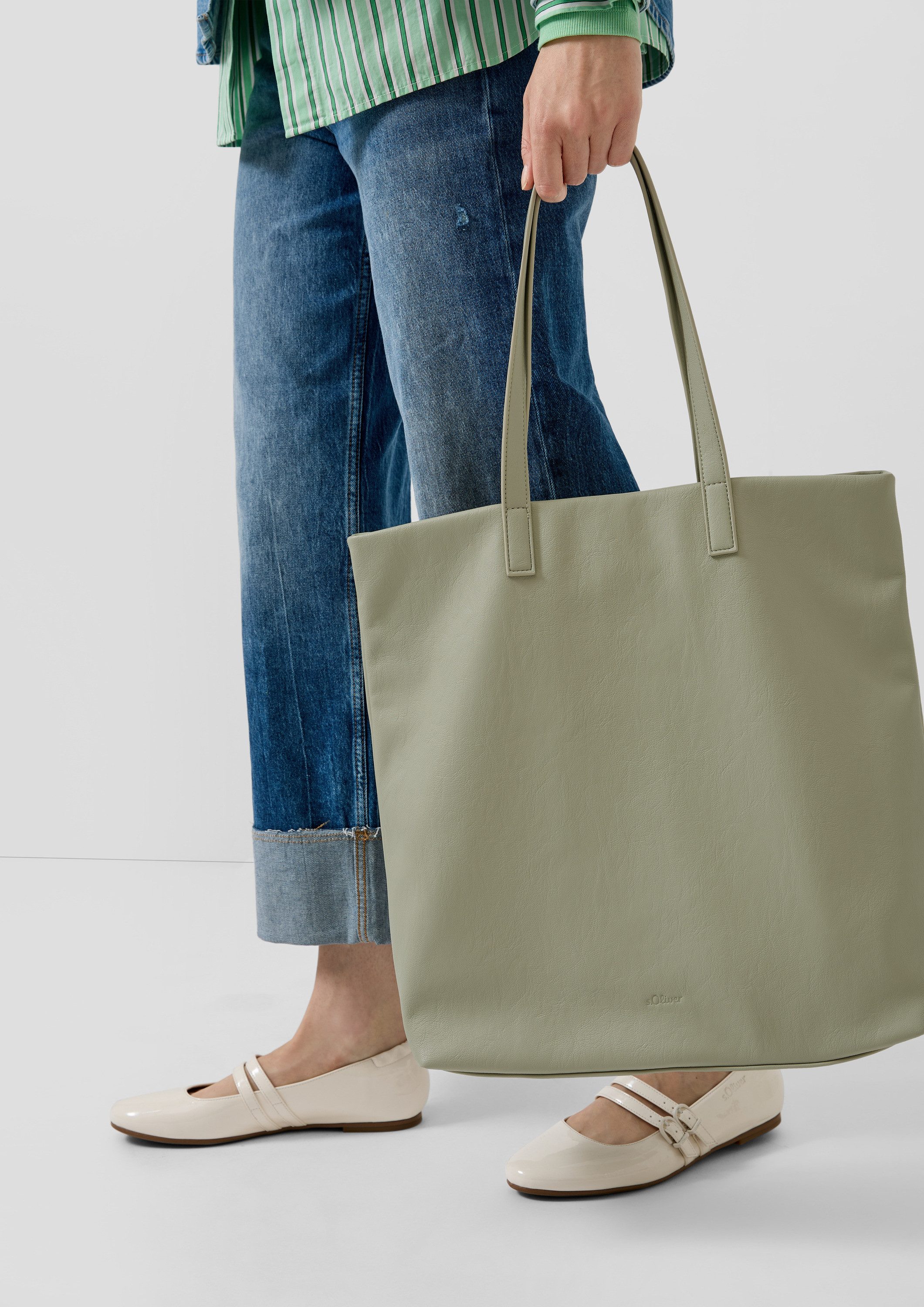 s.Oliver Shopper Tasche, Tote-Bag aus Kunstleder mit Magnetverschluss