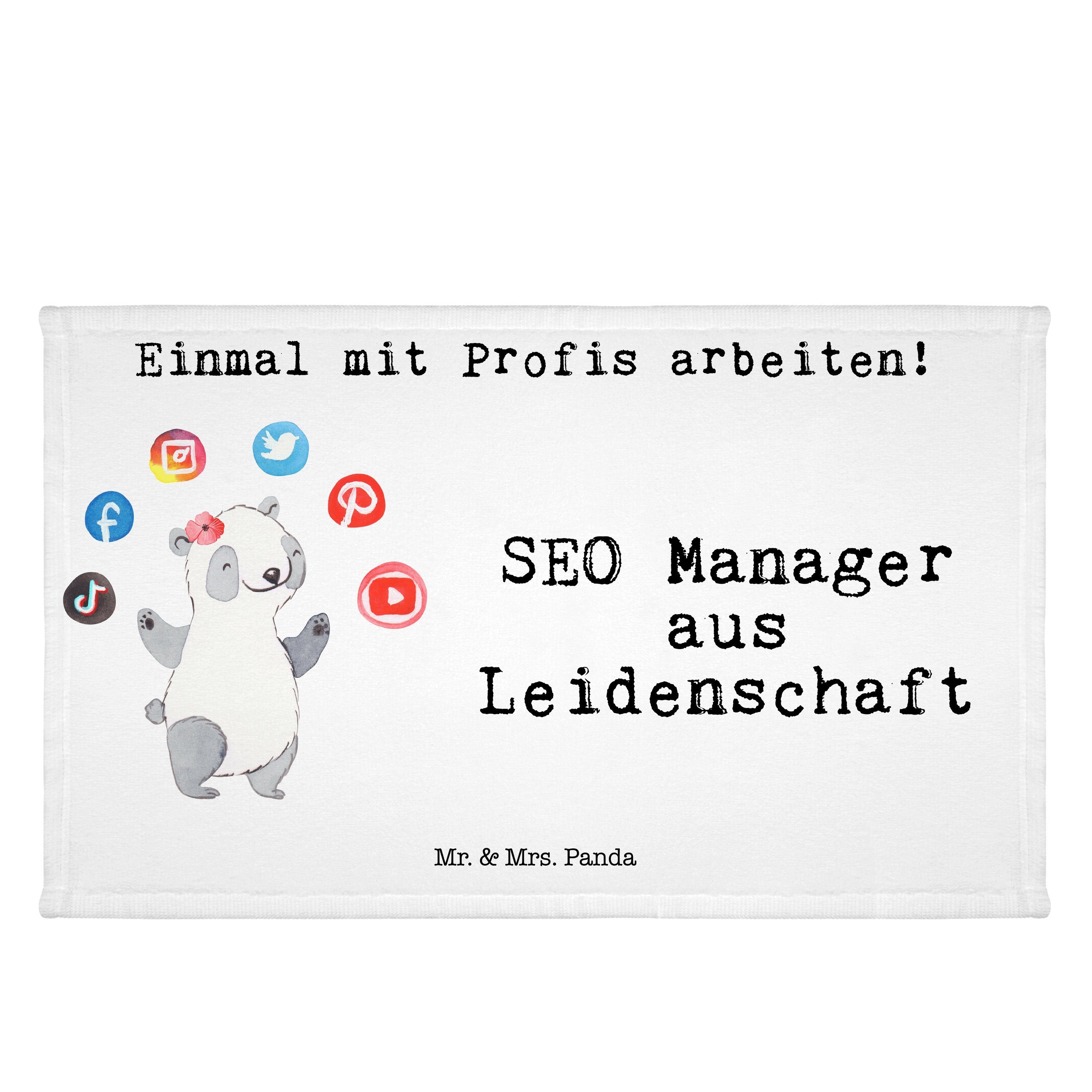 Panda Geschenk, Weiß (1-St) Mr. aus SEO Handtuch Leidenschaft Reisehandtuch, - & Manager Mrs. Kinder, -