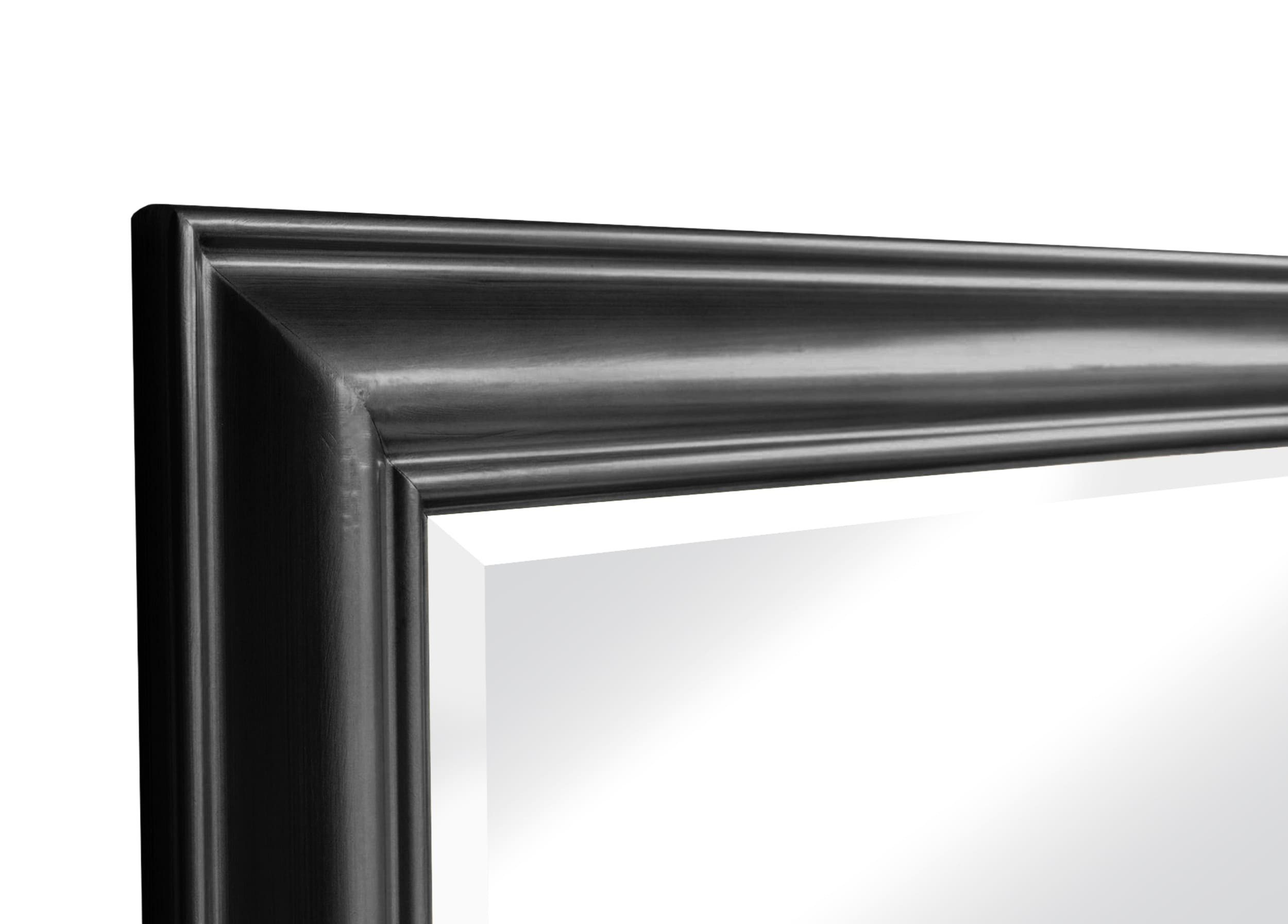 dasmöbelwerk Wandspiegel Wandspiegel Schlicht Schwarz 180x80 cm XL Spiegel Ganzkörperspiegel