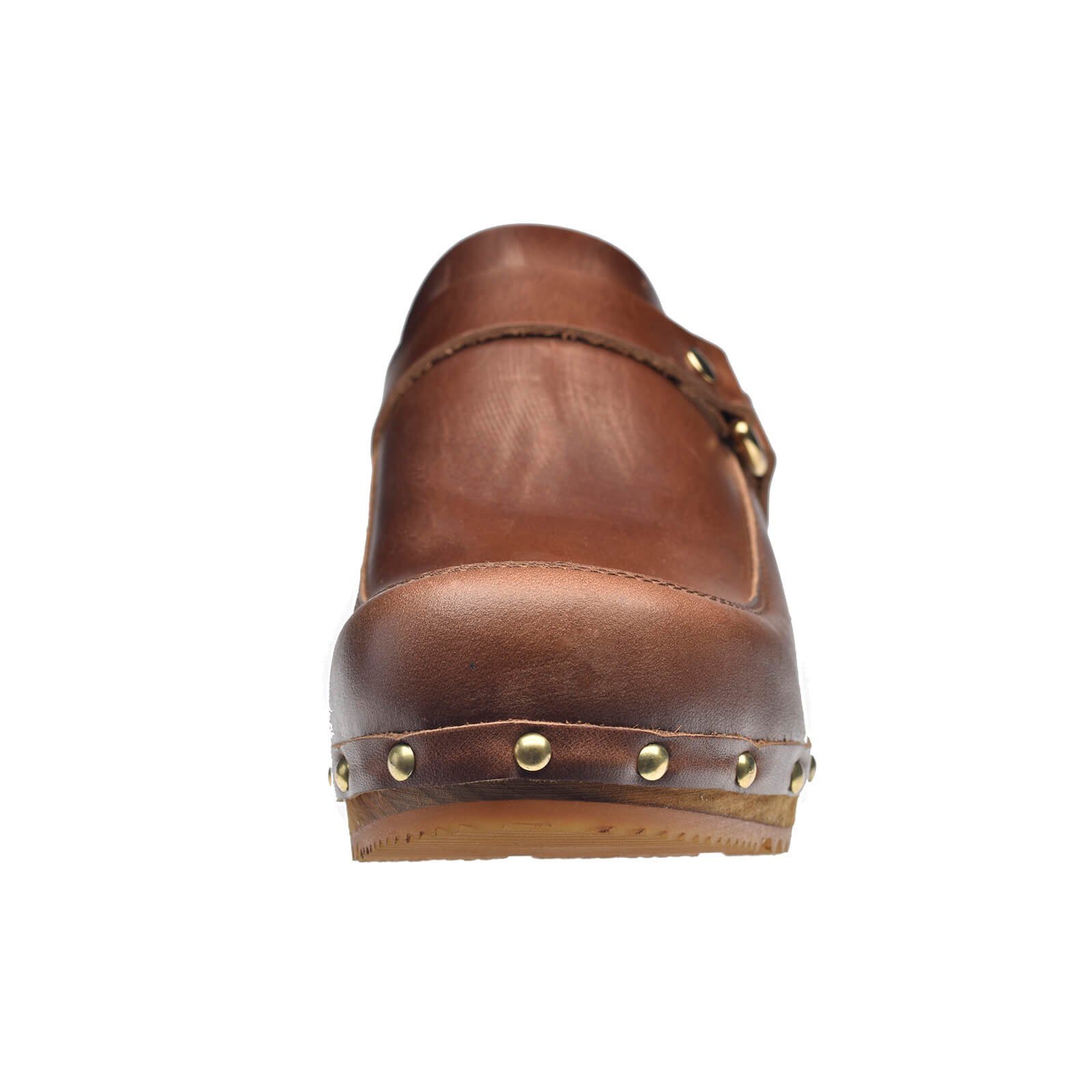Sanita Wood-Lillen Open Clog Brown Sandale