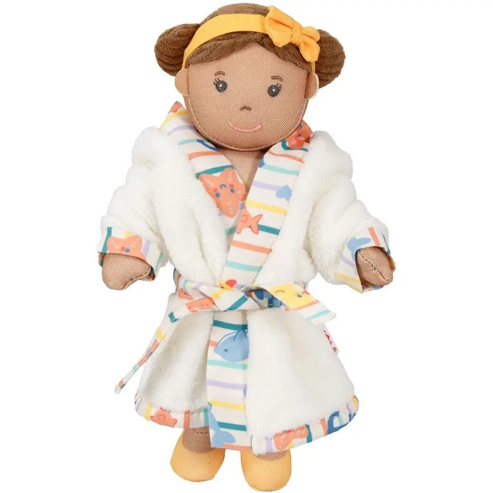 Heless Puppenkleidung Puppen-Bademantel ''Ahoi'' extra weiches Material, mini, Gr. 20-25 cm