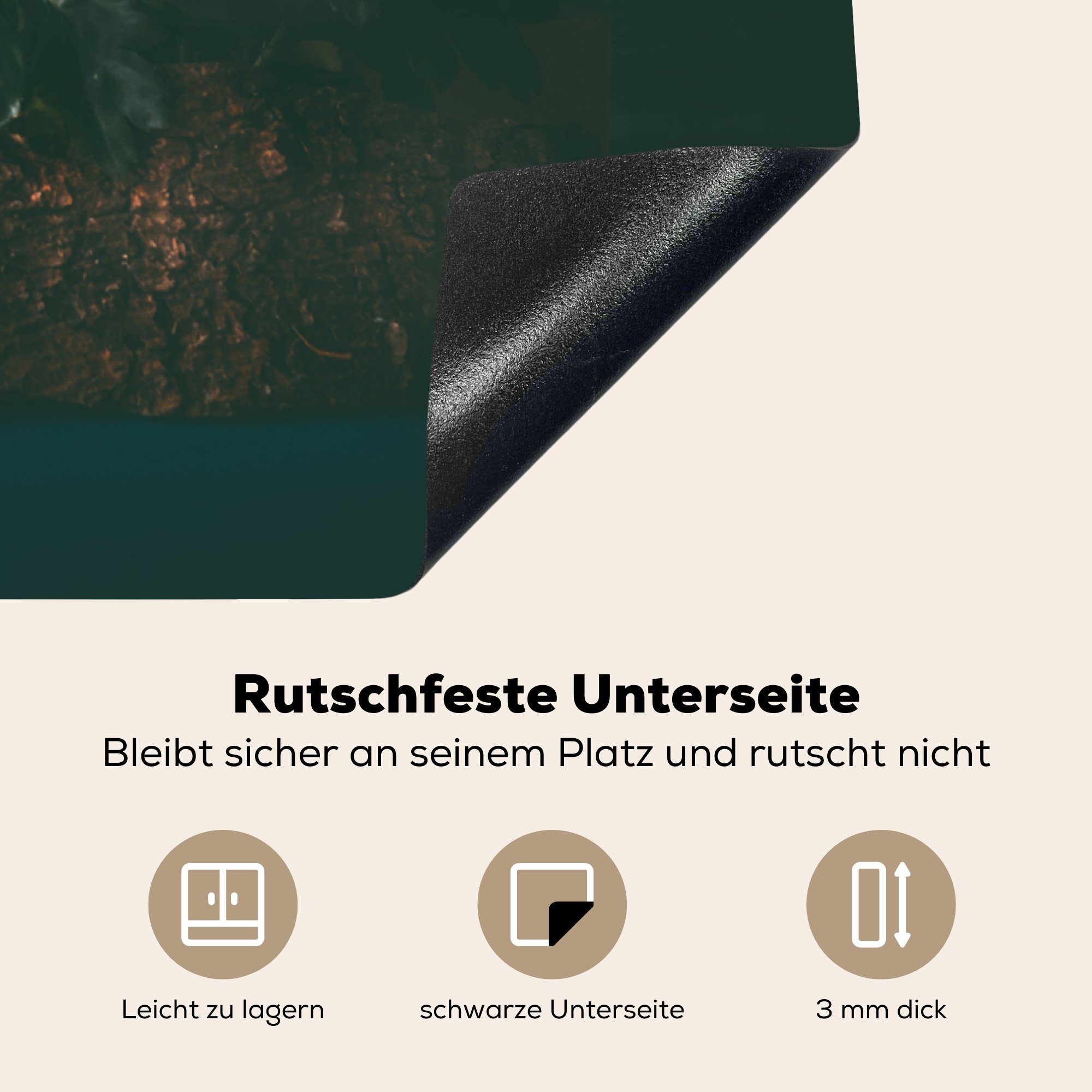 MuchoWow Herdblende-/Abdeckplatte Herbst tlg), Rot cm, Grün, (1 - - Vinyl, Ceranfeldabdeckung, - küche für Blumen Arbeitsplatte 78x78