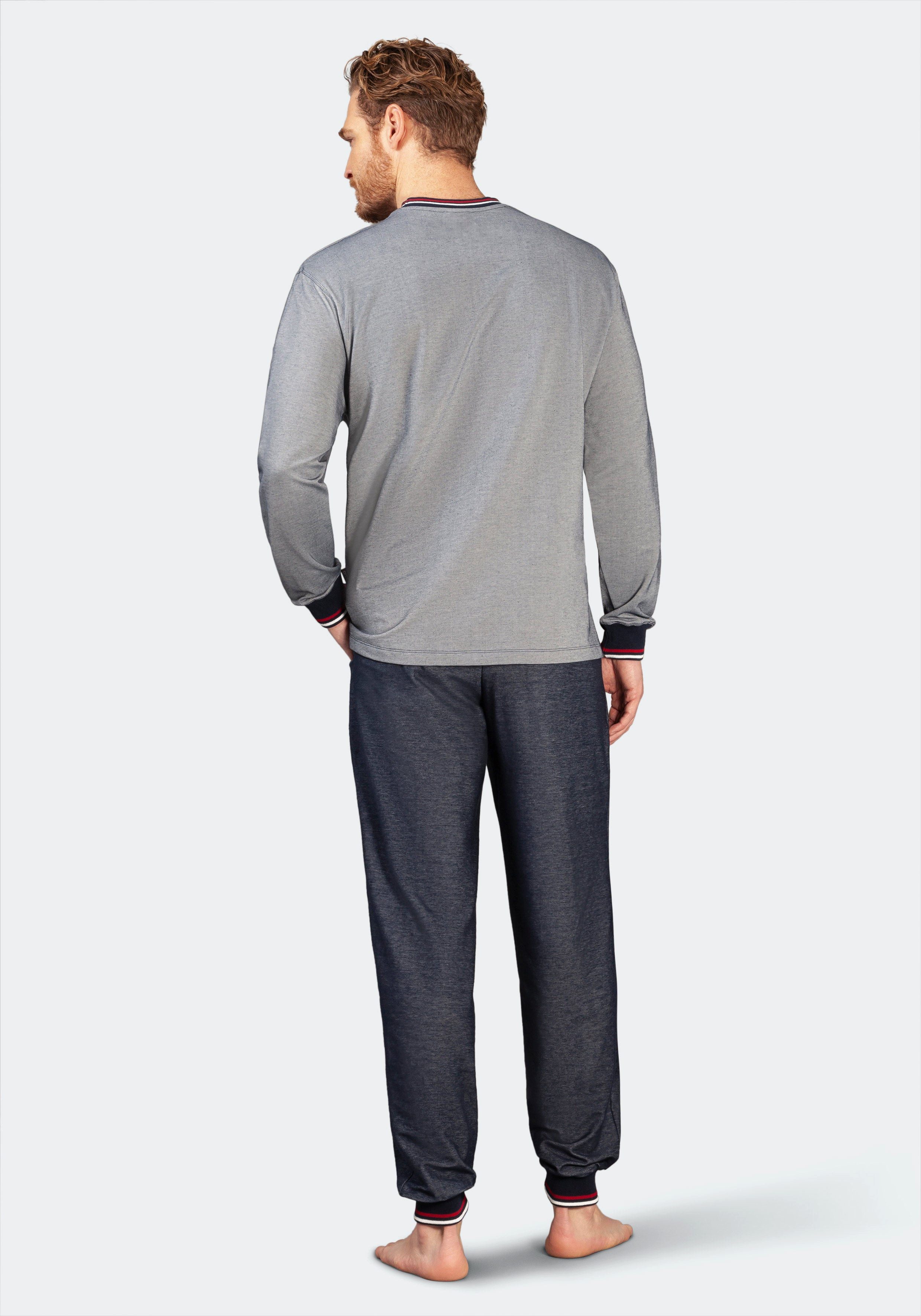 Hajo Schlafanzug Schlafanzug mit Bündchen, Klima Light günstig online kaufen