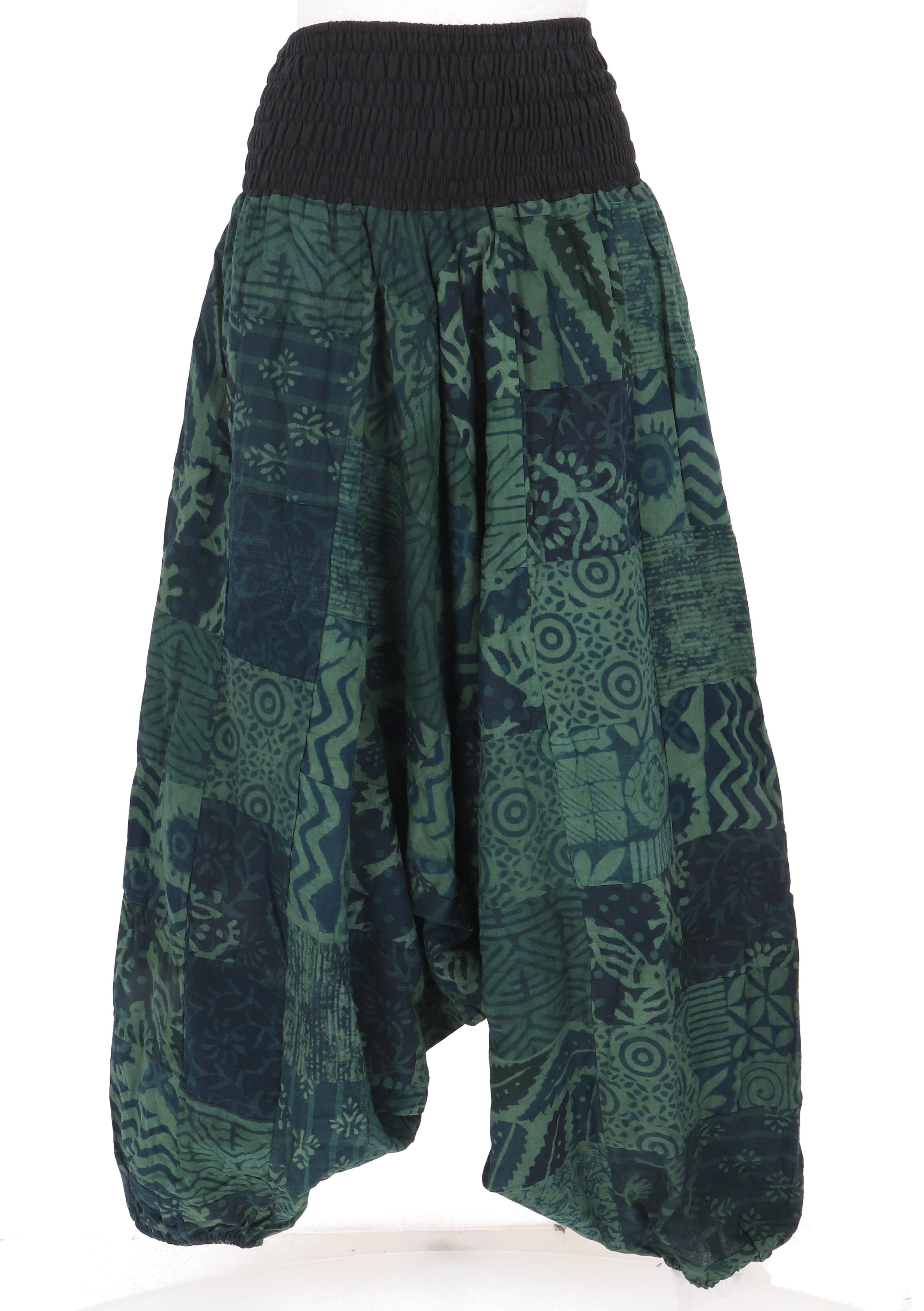 Guru-Shop Relaxhose Sommerliche Aladinhose Patchwork Pluderhose,.. günstig online kaufen