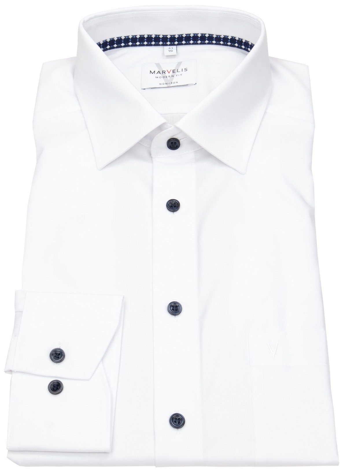 MARVELIS Businesshemd Modern Fit leicht tailliert günstig online kaufen
