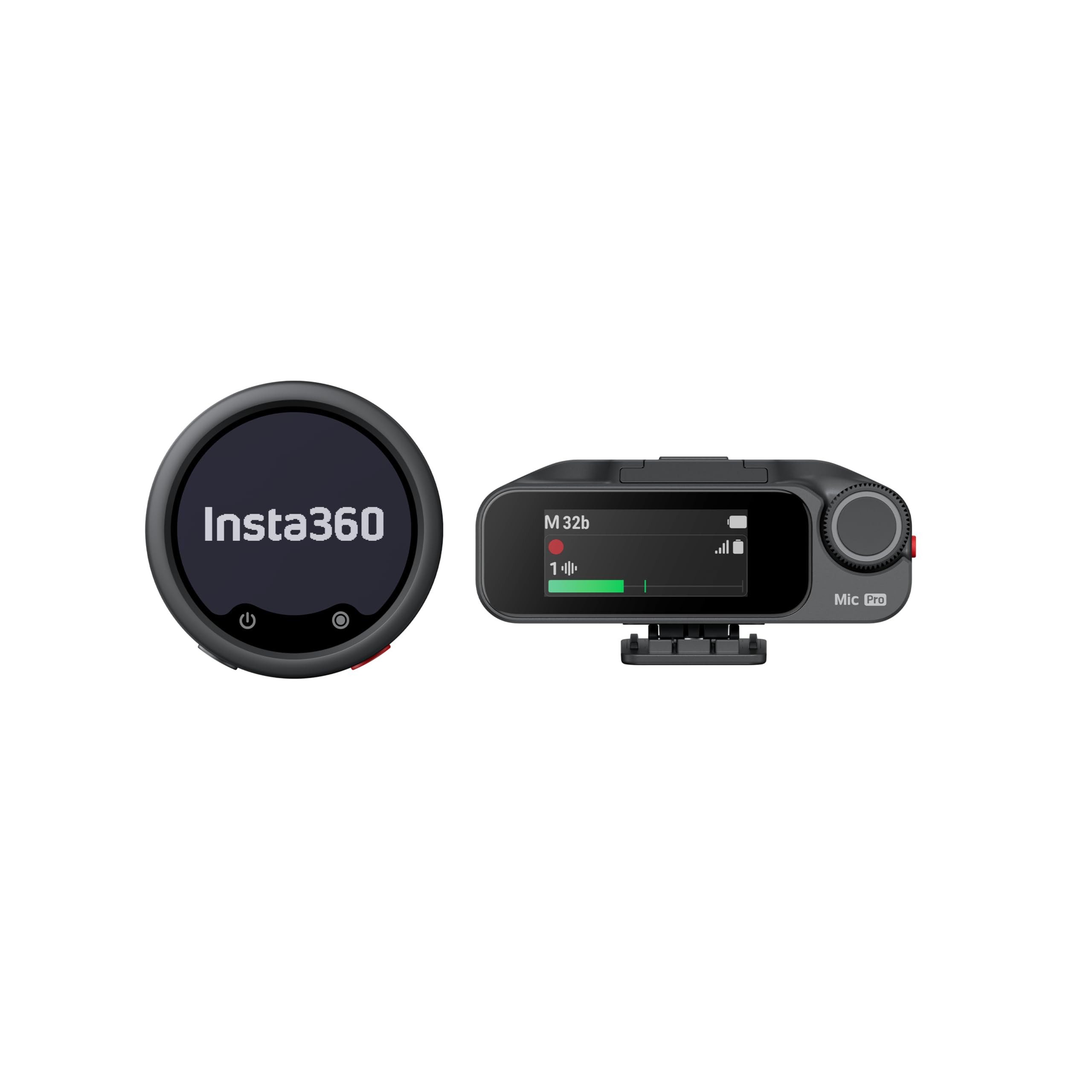 Insta360 Mikrofon Mic Pro, Kabellos mit 400m Reichweite, Bluetooth, lange Akku-Laufzeit