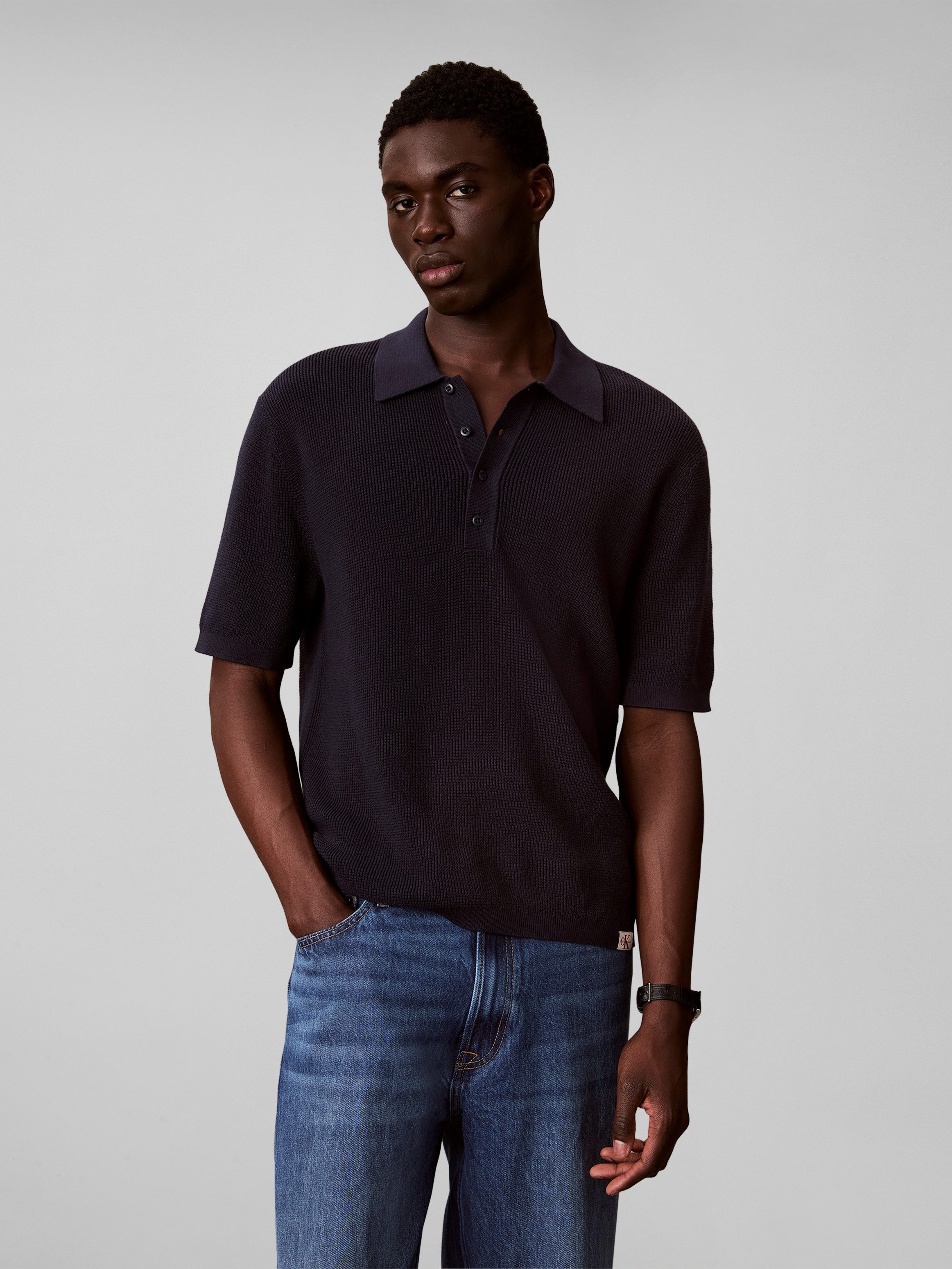 Calvin Klein Polokragenpullover Regular fit mit Polokragen