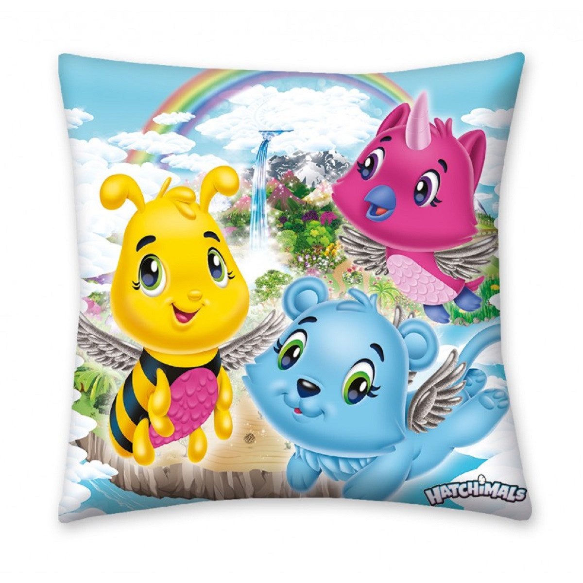 HATCHIMALS Dekokissen - Kuschelkissen (1 Stk) 40 x 40 cm aus Polyester