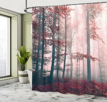 Abakuhaus Duschvorhang Moderner Digitaldruck mit 12 Haken auf Stoff Wasser Resistent Breite 175 cm, Höhe 180 cm, Wald Herbst-Fall-Natur Woods