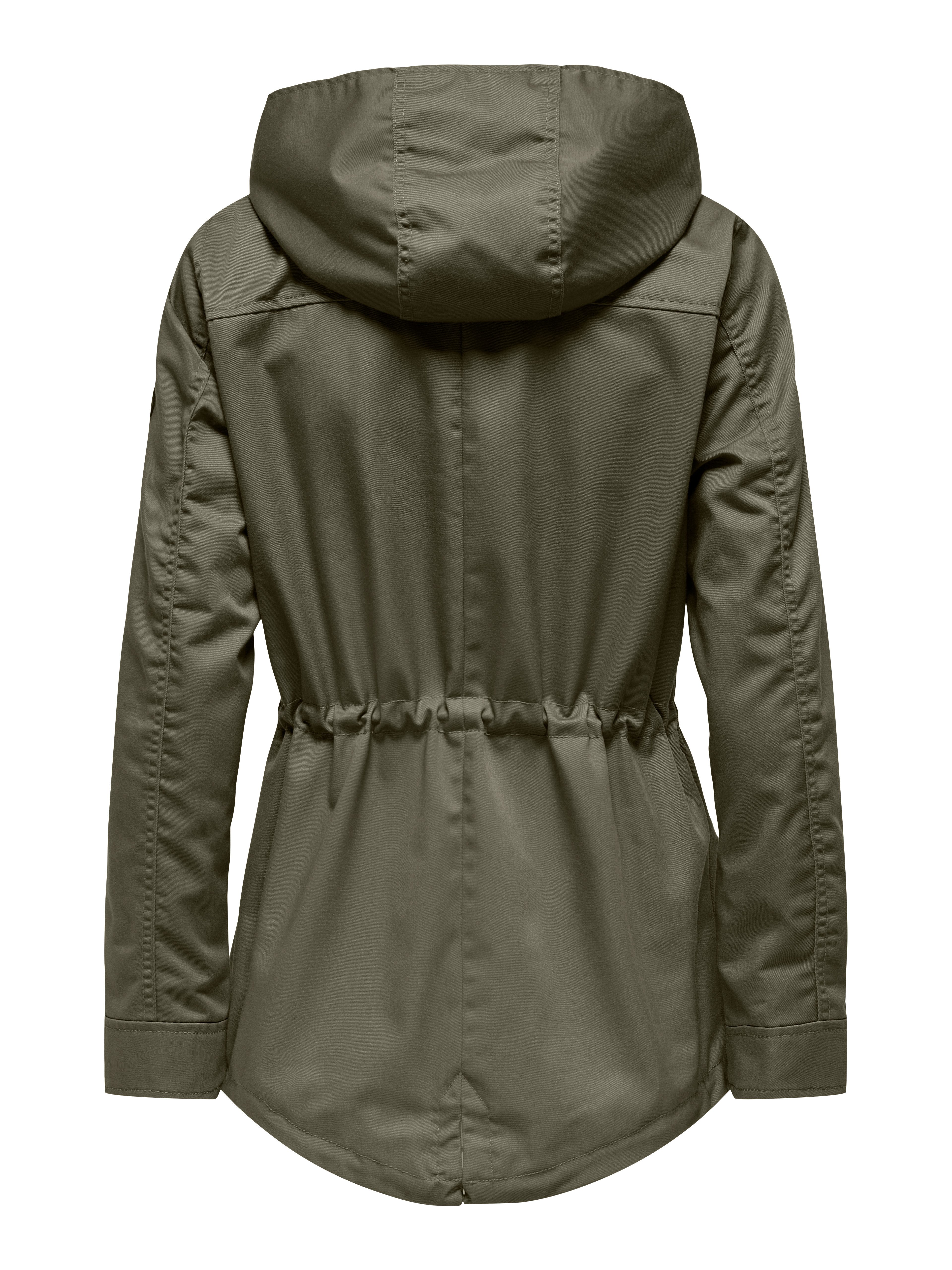 ONLY Parka ONLLORCA LIFE CANVAS PARKA CC OTW mit Kordelzug in der Taille