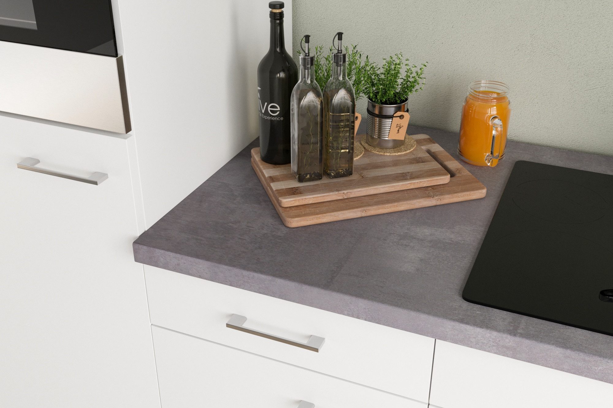 Flex-Well Spülenunterschrank Spülenunterschrank mit Arbeitsplatte & Spüle - 100 cm breit - Weiß – N – Bild 2 von 5
