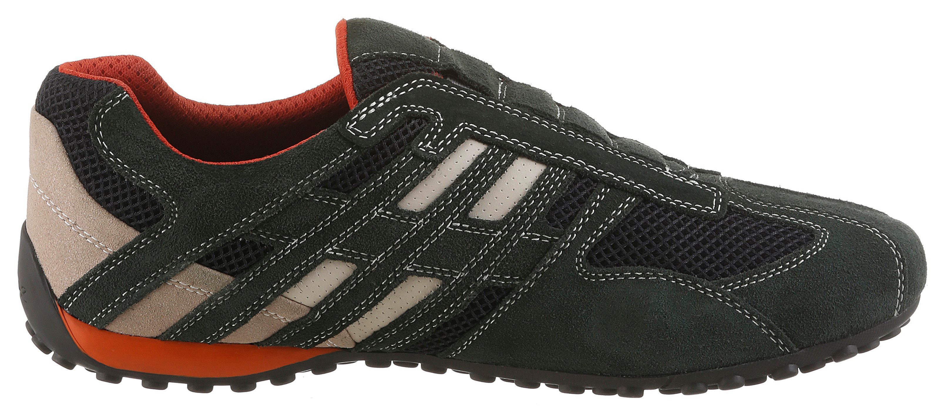 Geox U SNAKE Slip-On Sneaker Freizeitschuh, Slipper mit Geox Spezial Membran