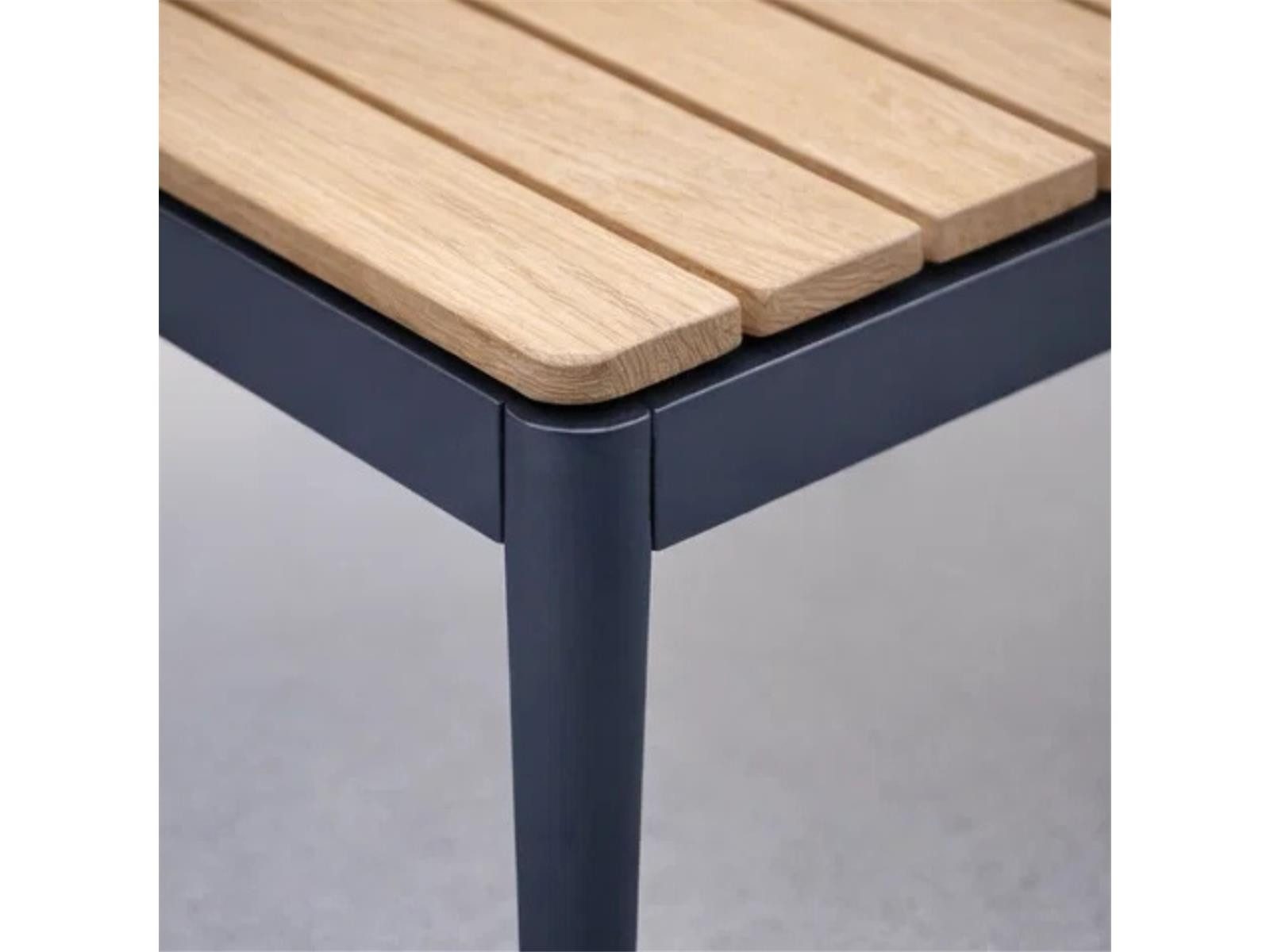 GreenSpirit Loungeset Lounge-Set PAROS 4-tlg. Aluminium & Akazienholz FSC® teakfarben/grau