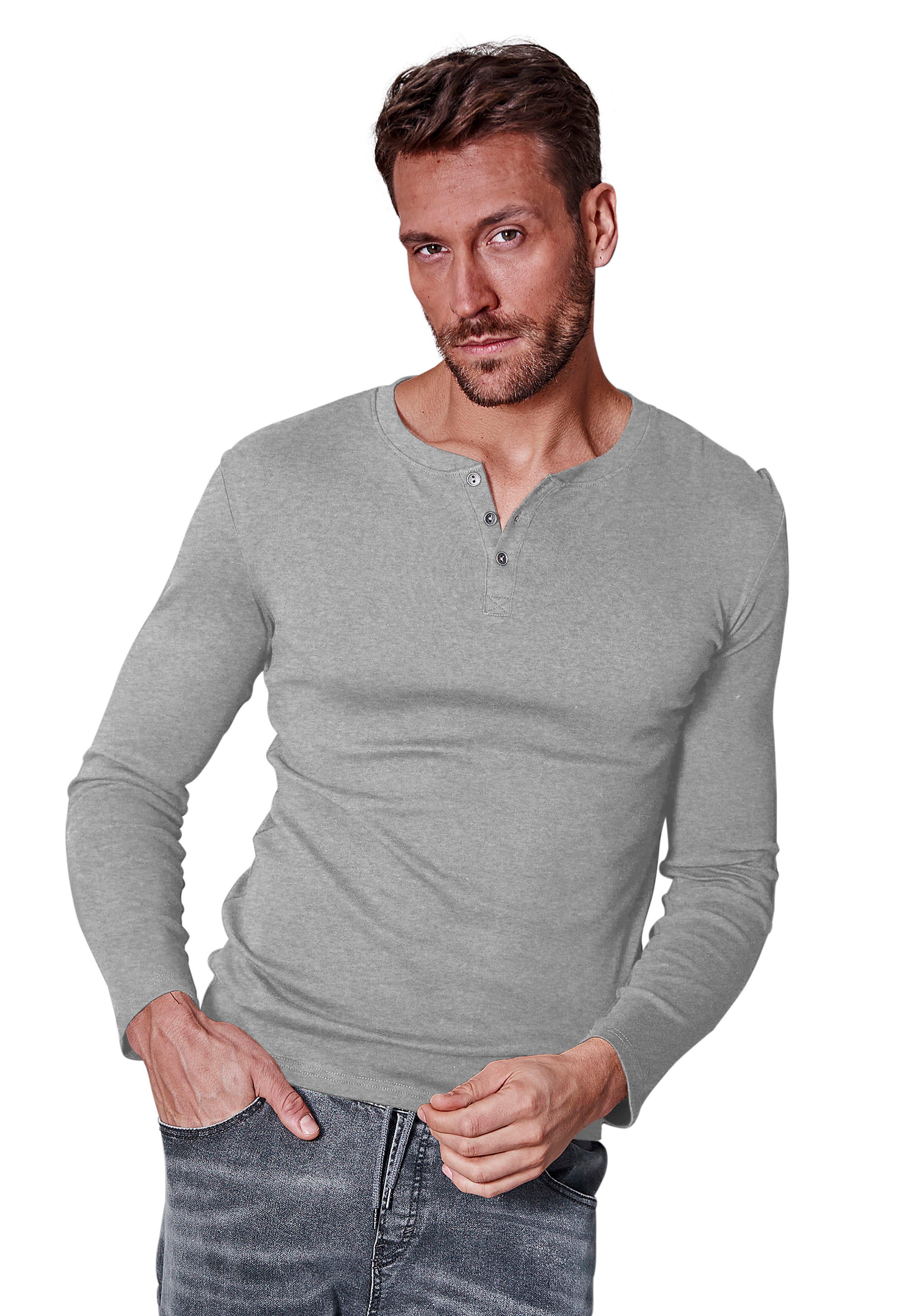 H.I.S Langarmshirt mit aufwendiger Knopfleiste