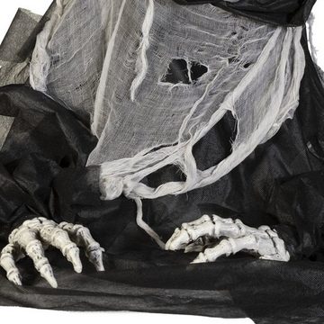 SATISFIRE Dekofigur Halloween Figur DEATH MAN, 68cm - bewegte, gruselige Zomiefigur