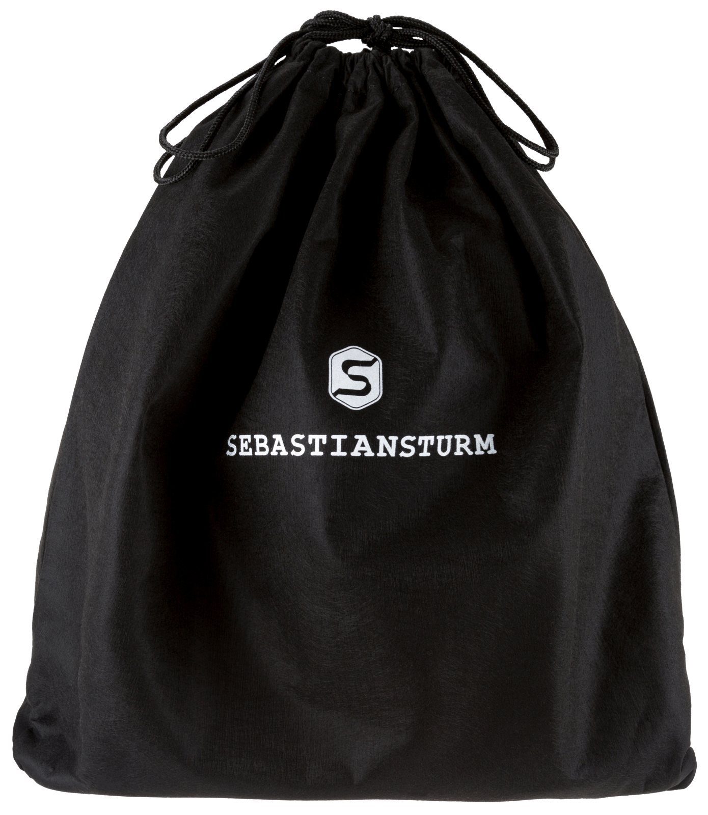 Sebastian Sturm Handtasche Sebastian Sturm Betty Schwarz Amaza Henkeltasche Leder Handtasche Holz