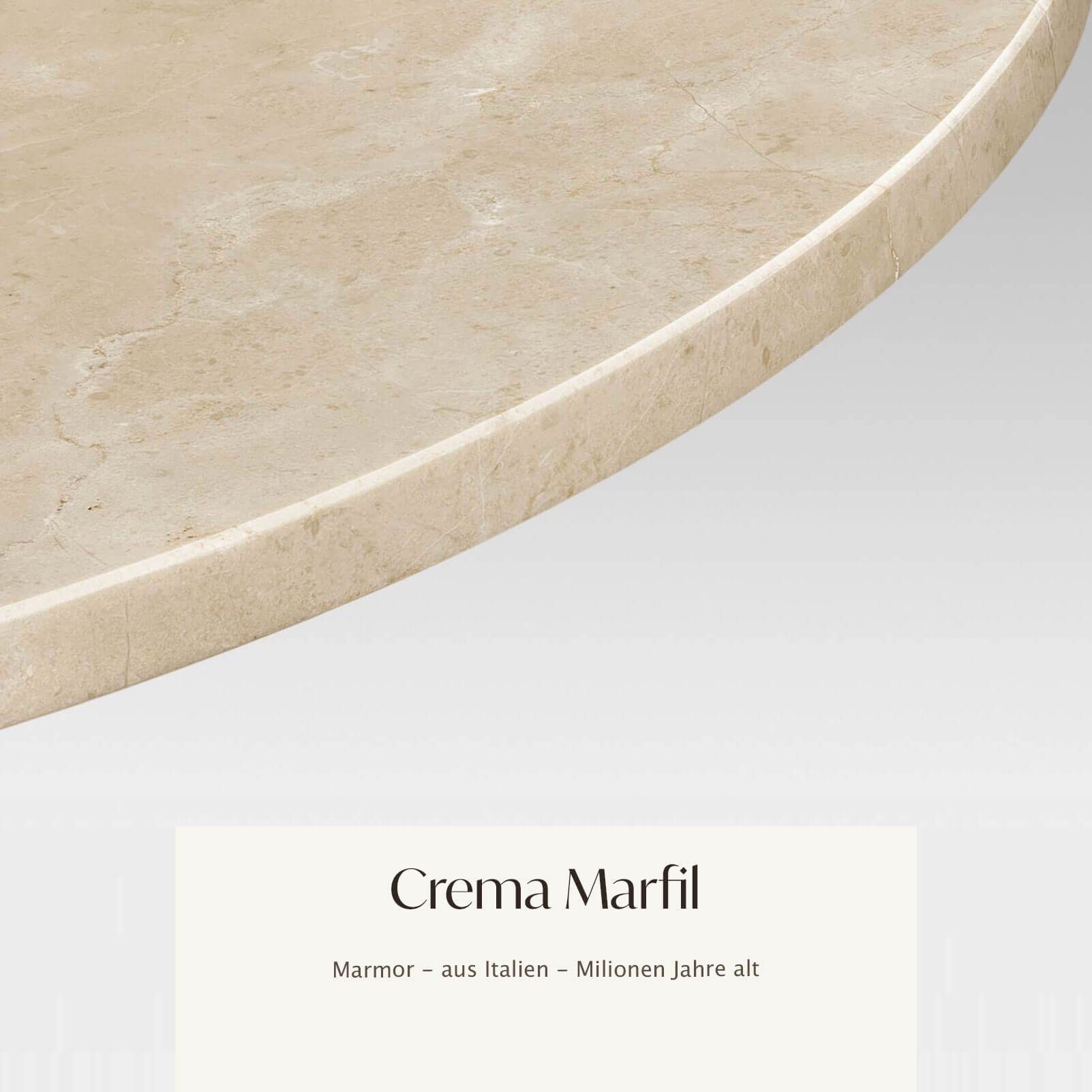 MAGNA Atelier Esstisch BERGEN OVAL mit Marmor Tischplatte, ovaler Marmor Esstisch, Metallgestell, 200x100x75cm