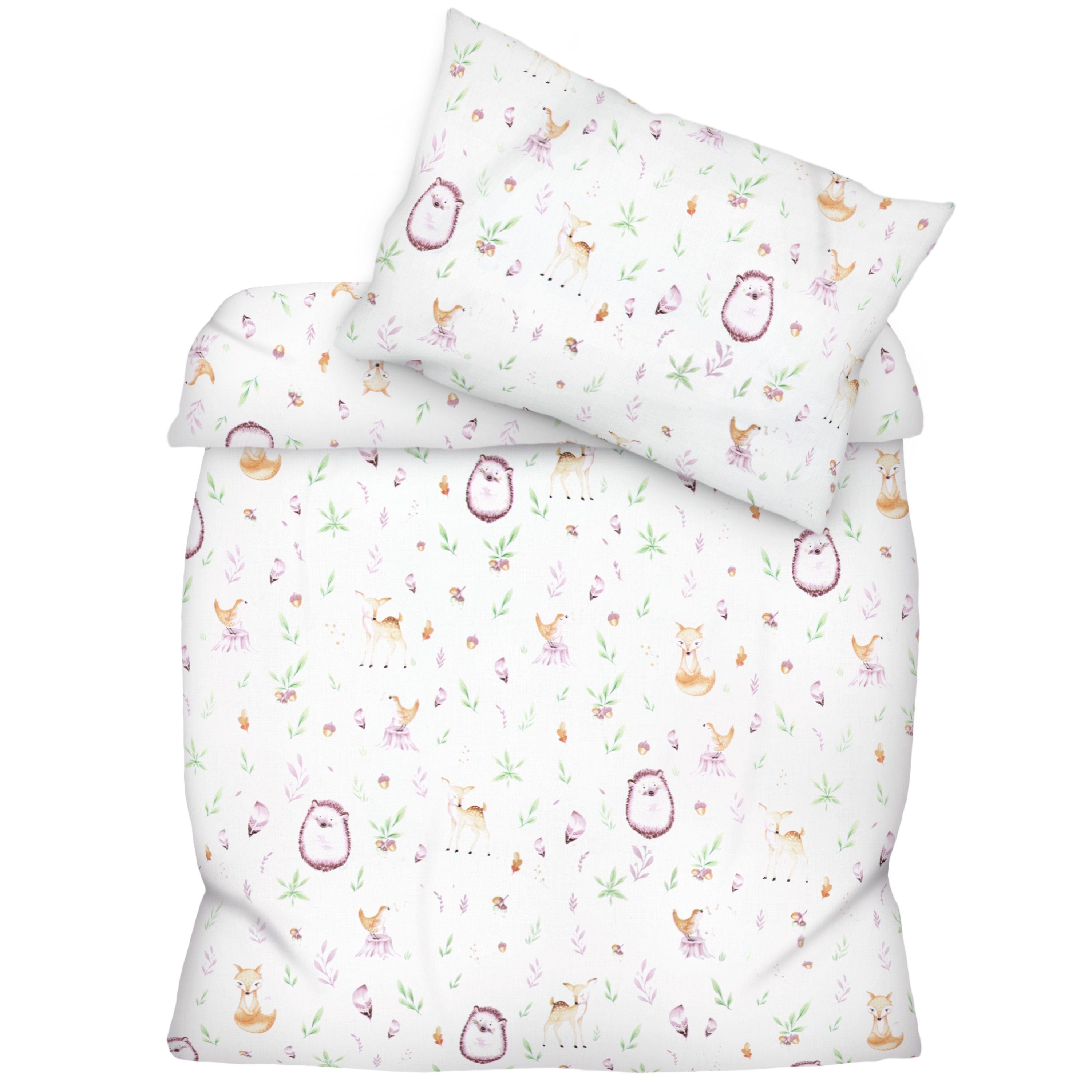 Kinderbettwäsche 2 tlg Bettwäsche Set: 120x90 + 60x40 cm Hotelverschluss
