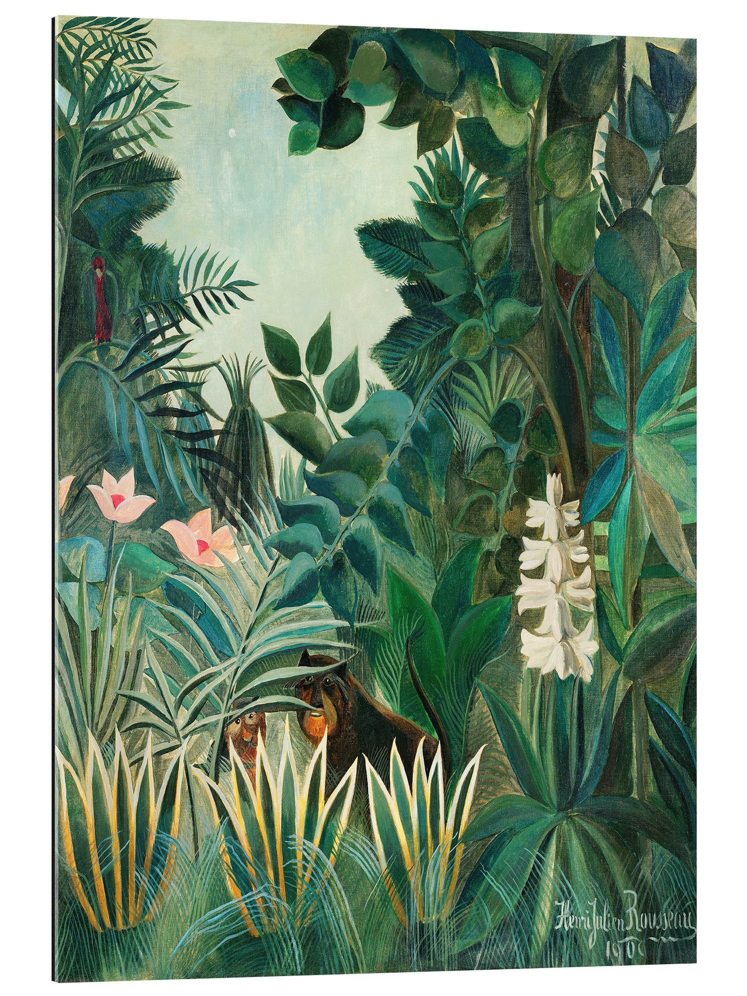 Posterlounge XXL-Wandbild Henri Rousseau, Der äquatoriale Dschungel (Detail), Wohnzimmer Malerei